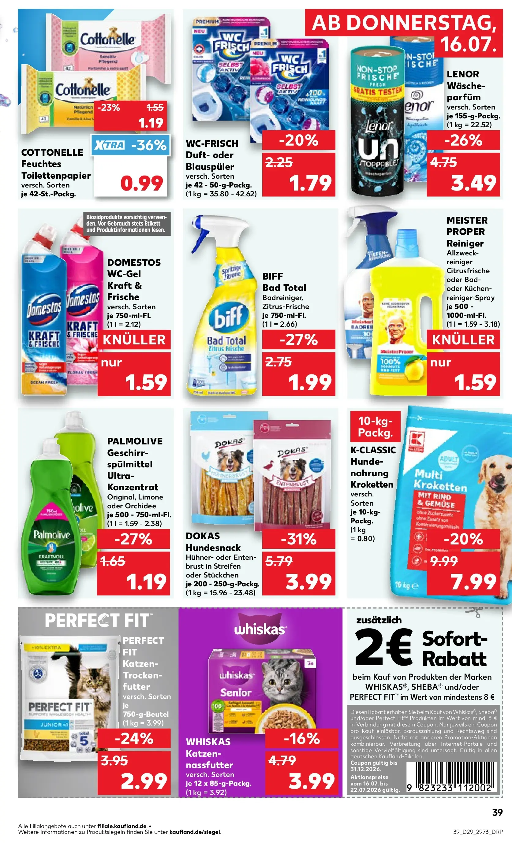 Prospekt Kaufland ab 16.07.2026 » Angebote Online zum Blättern | Seite: 47 | Produkte: Orchidee, Parfüm, Whiskas, Toilettenpapier