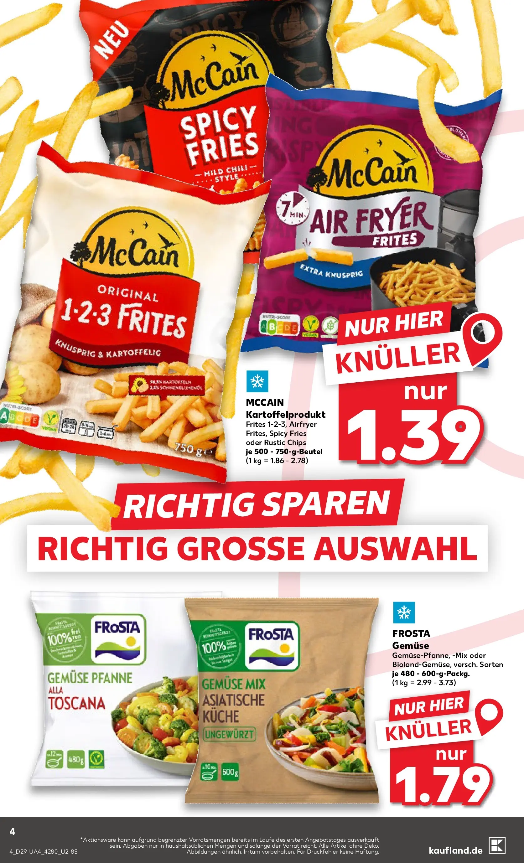 Prospekt Kaufland ab 13.07.2026 » Angebote Online zum Blättern | Seite: 9 | Produkte: Küche, McCain, Frosta, Gemüse