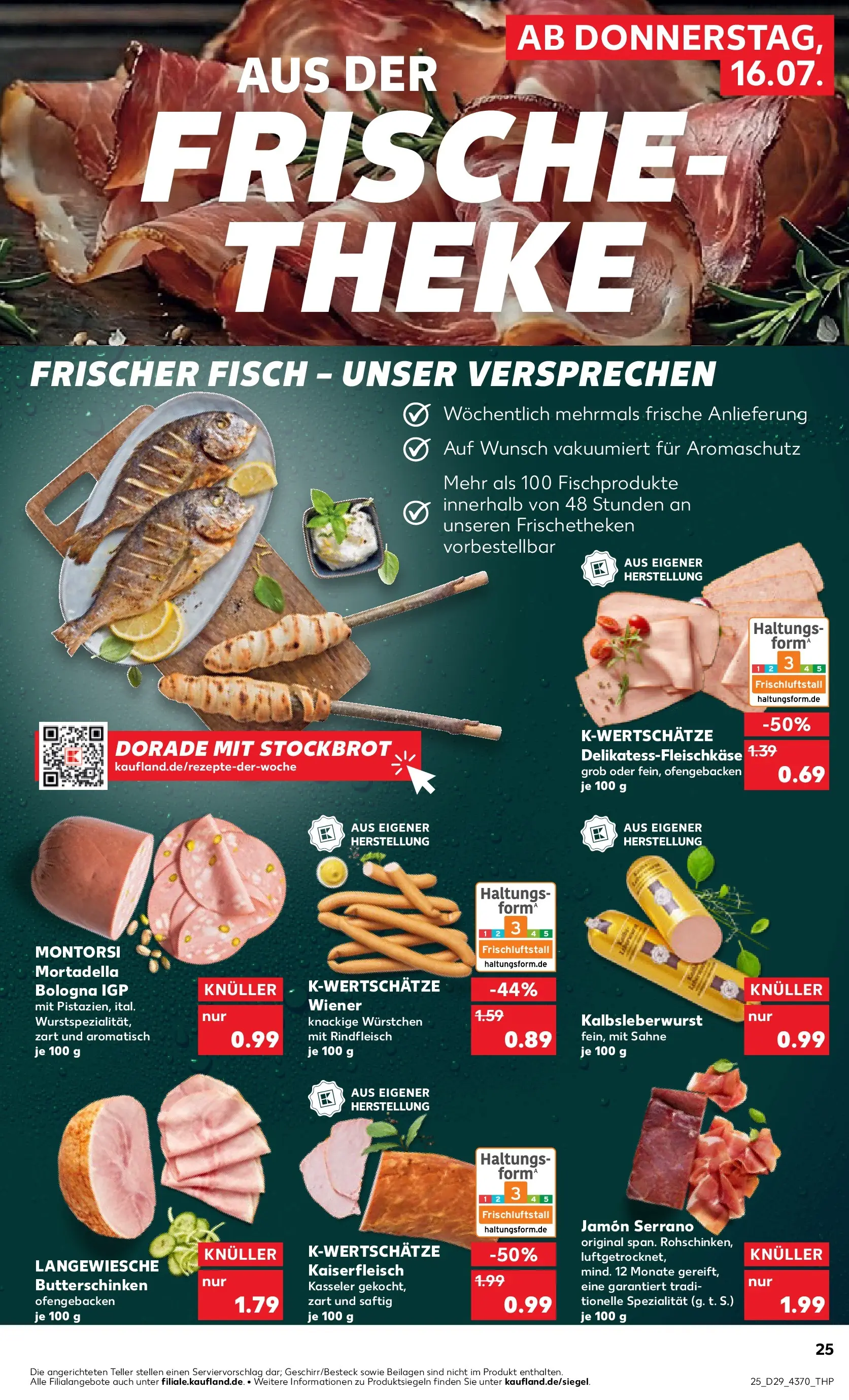 Prospekt Kaufland ab 13.07.2026 » Angebote Online zum Blättern | Seite: 34 | Produkte: Dorade, Theke, Fisch, Sahne