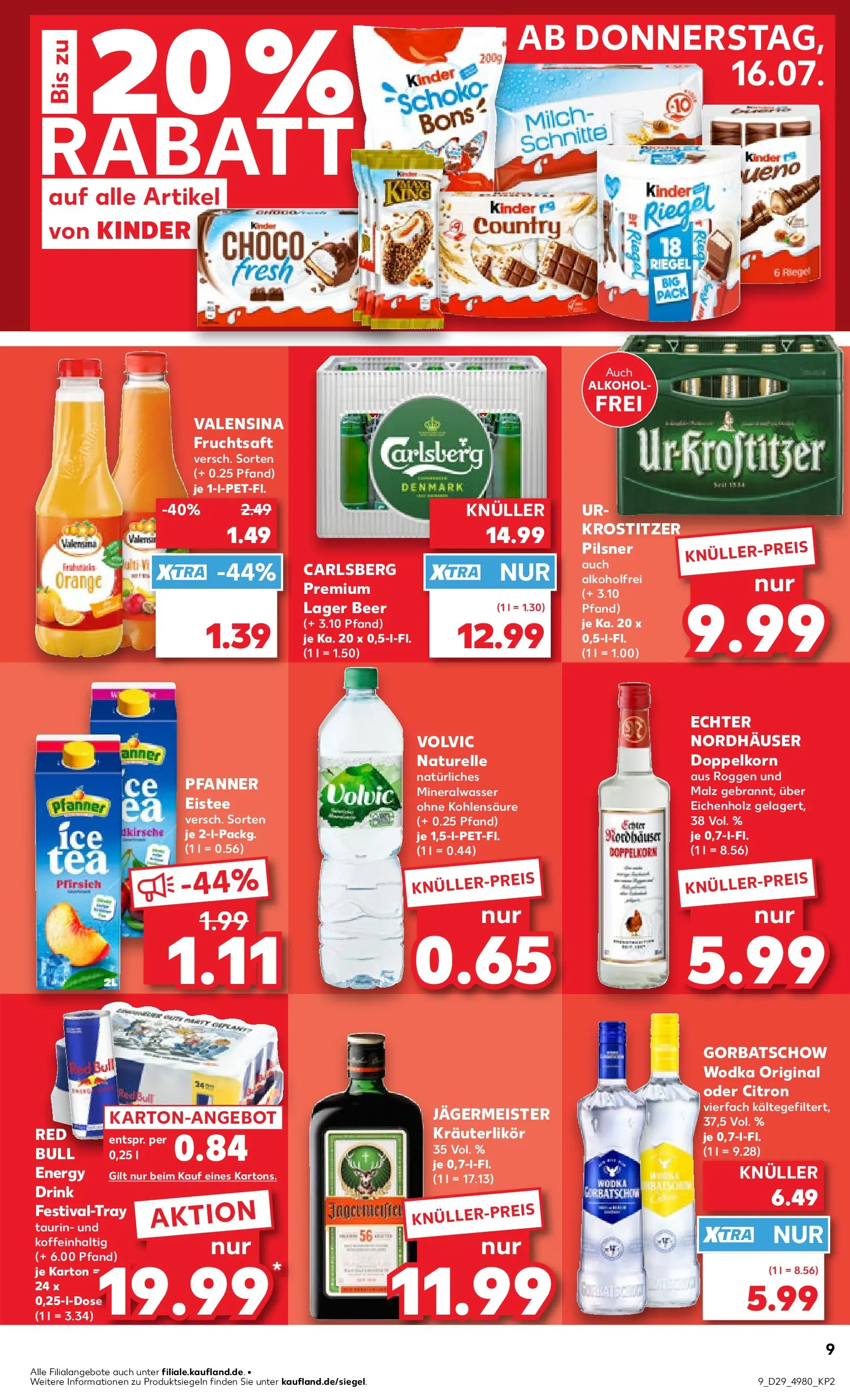 Prospekt Kaufland ab 13.07.2026 » Angebote Online zum Blättern | Seite: 18 | Produkte: Energy, Valensina, Jägermeister, Fruchtsaft