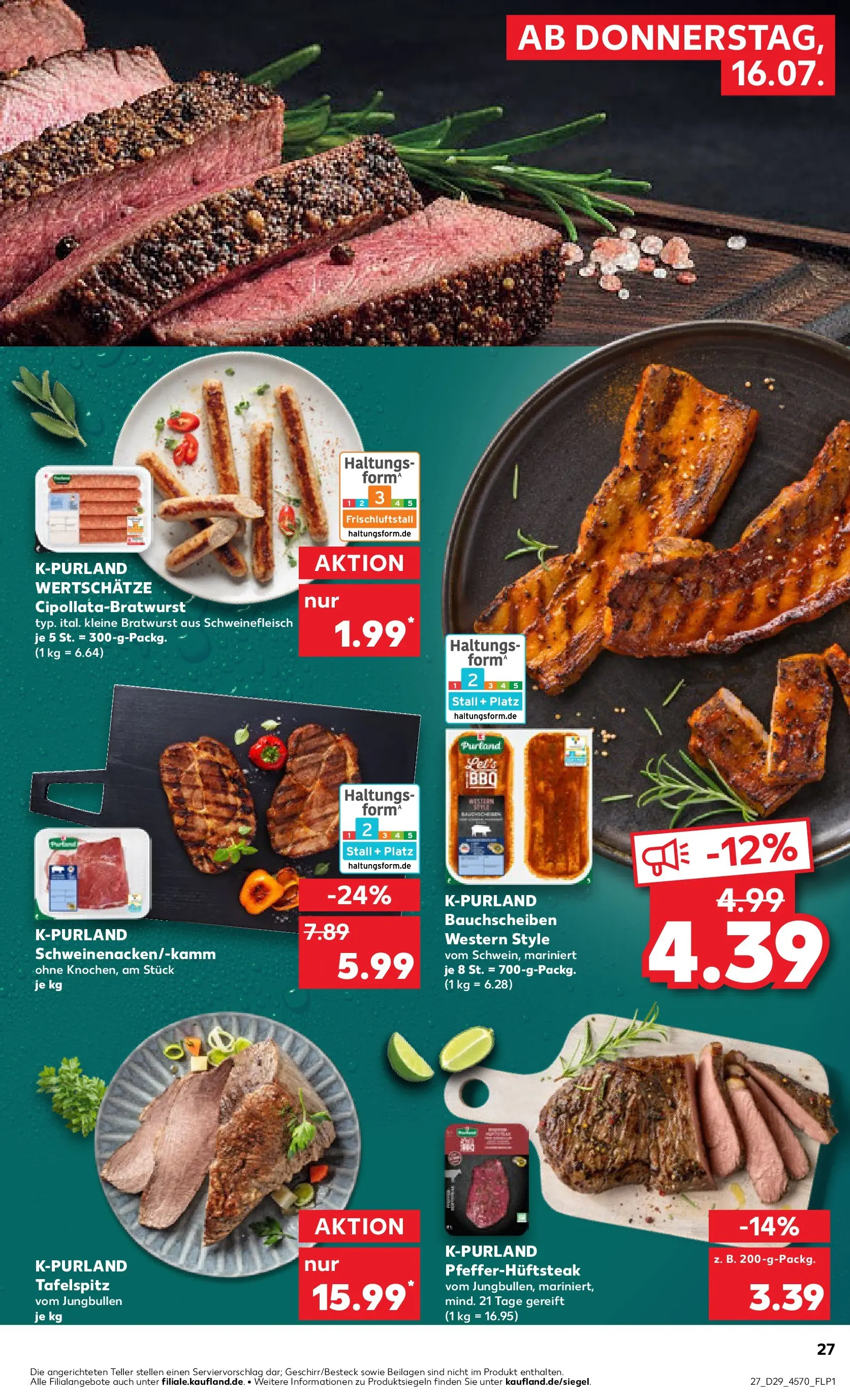 Prospekt Kaufland ab 13.07.2026 ยป Angebote und Werbung Online | Seite: 36 | Produkte: Tafelspitz, Bratwurst, Schweinefleisch Prospekt Kaufland ab 13.07.2026 ยป Angebote Online zum Blรคttern | Seite: 36 | Produkte: Tafelspitz, Bratwurst, Schweinefleisch