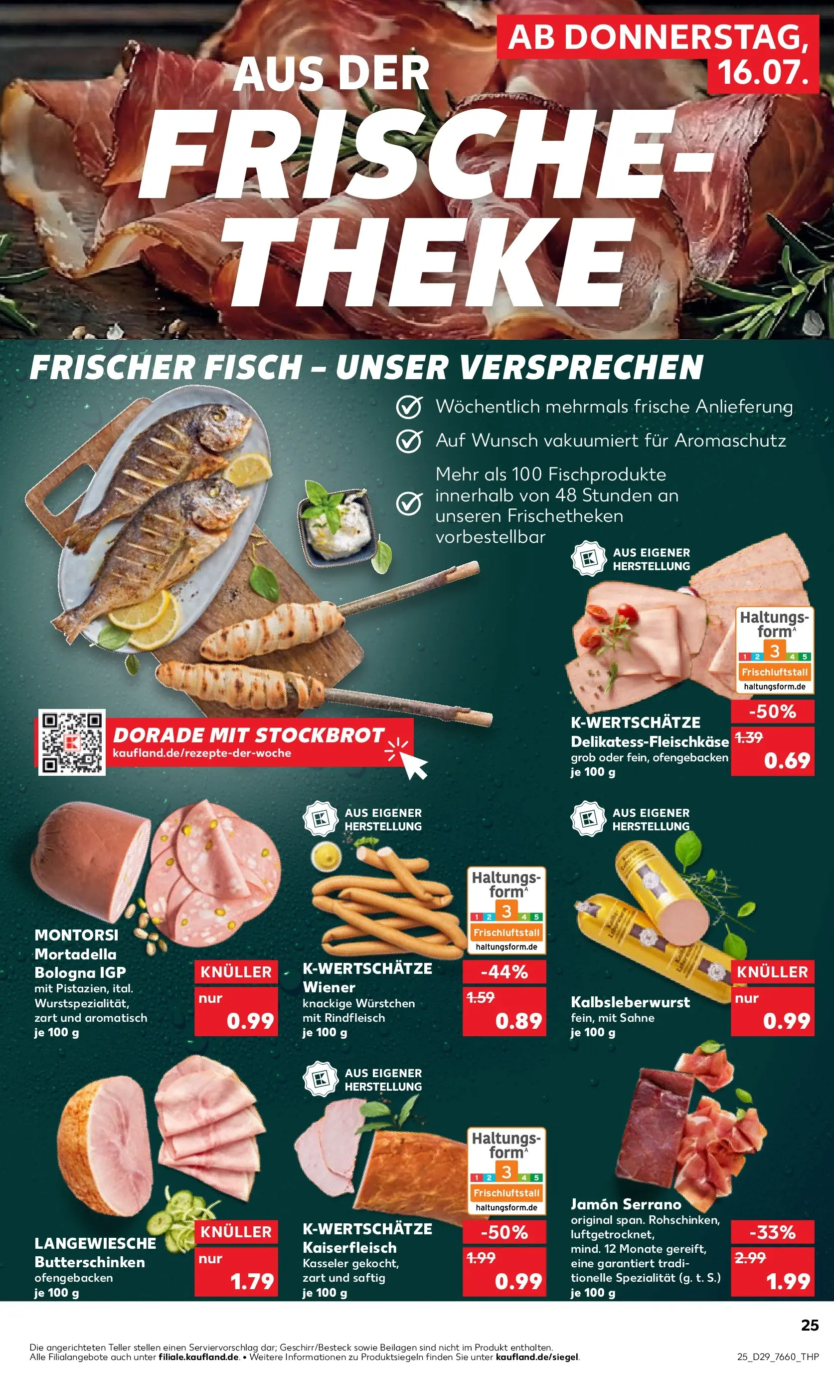Prospekt Kaufland ab 13.07.2026 » Angebote Online zum Blättern | Seite: 34 | Produkte: Dorade, Theke, Fisch, Sahne