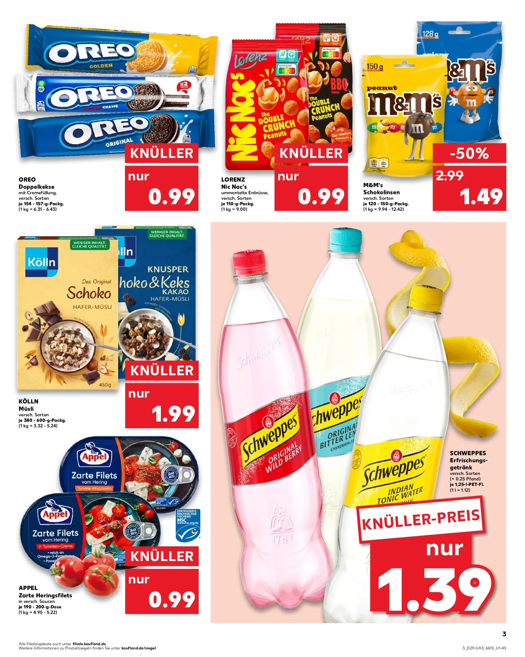 Prospekt Kaufland ab 16.07.2026 » Angebote Online zum Blättern | Seite: 3 | Produkte: Musli, Kolln, M&M's, Creme