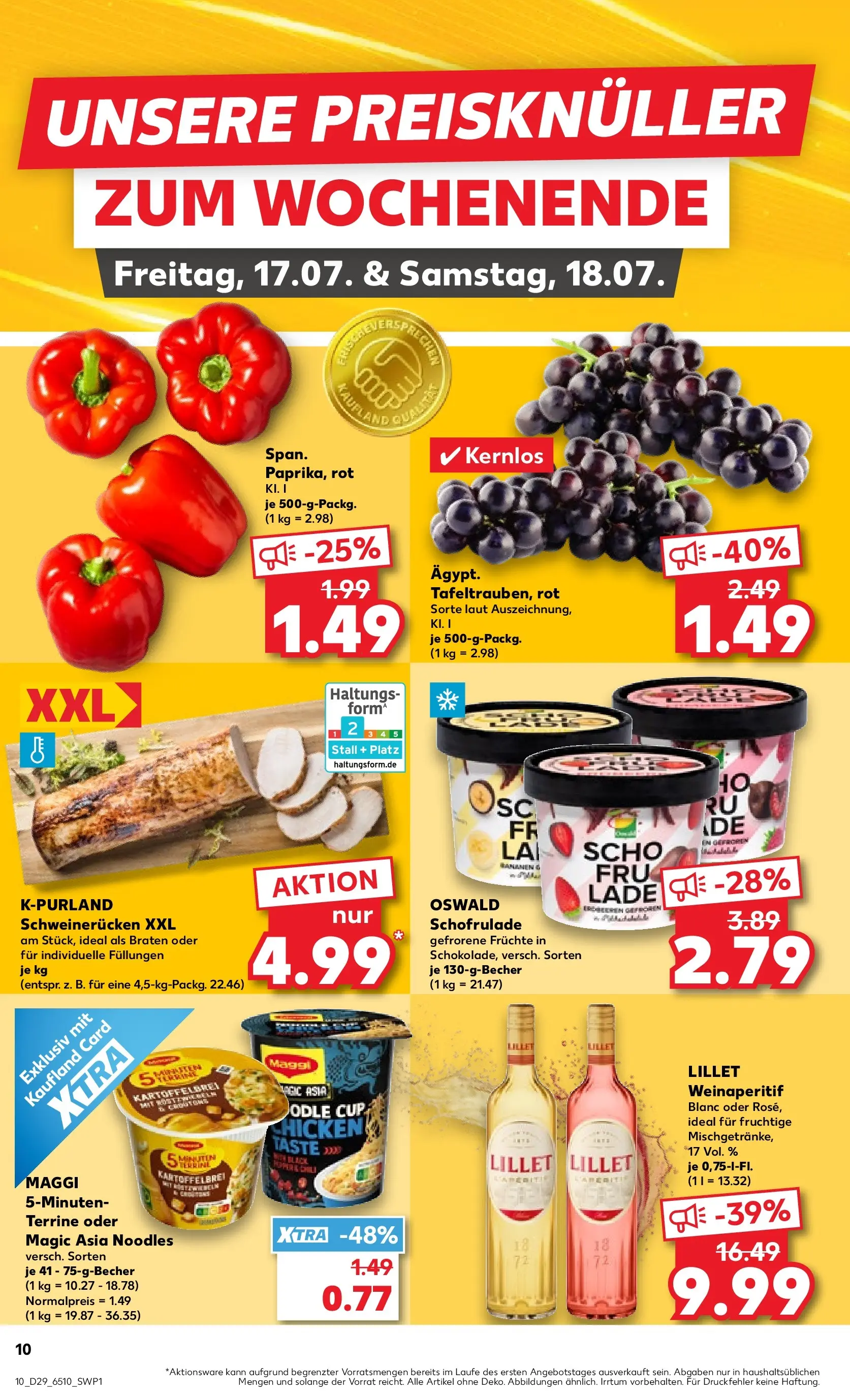 Prospekt Kaufland ab 16.07.2026 » Angebote Online zum Blättern | Seite: 14 | Produkte: Maggi, Bananen, Lillet, Schweinerucken