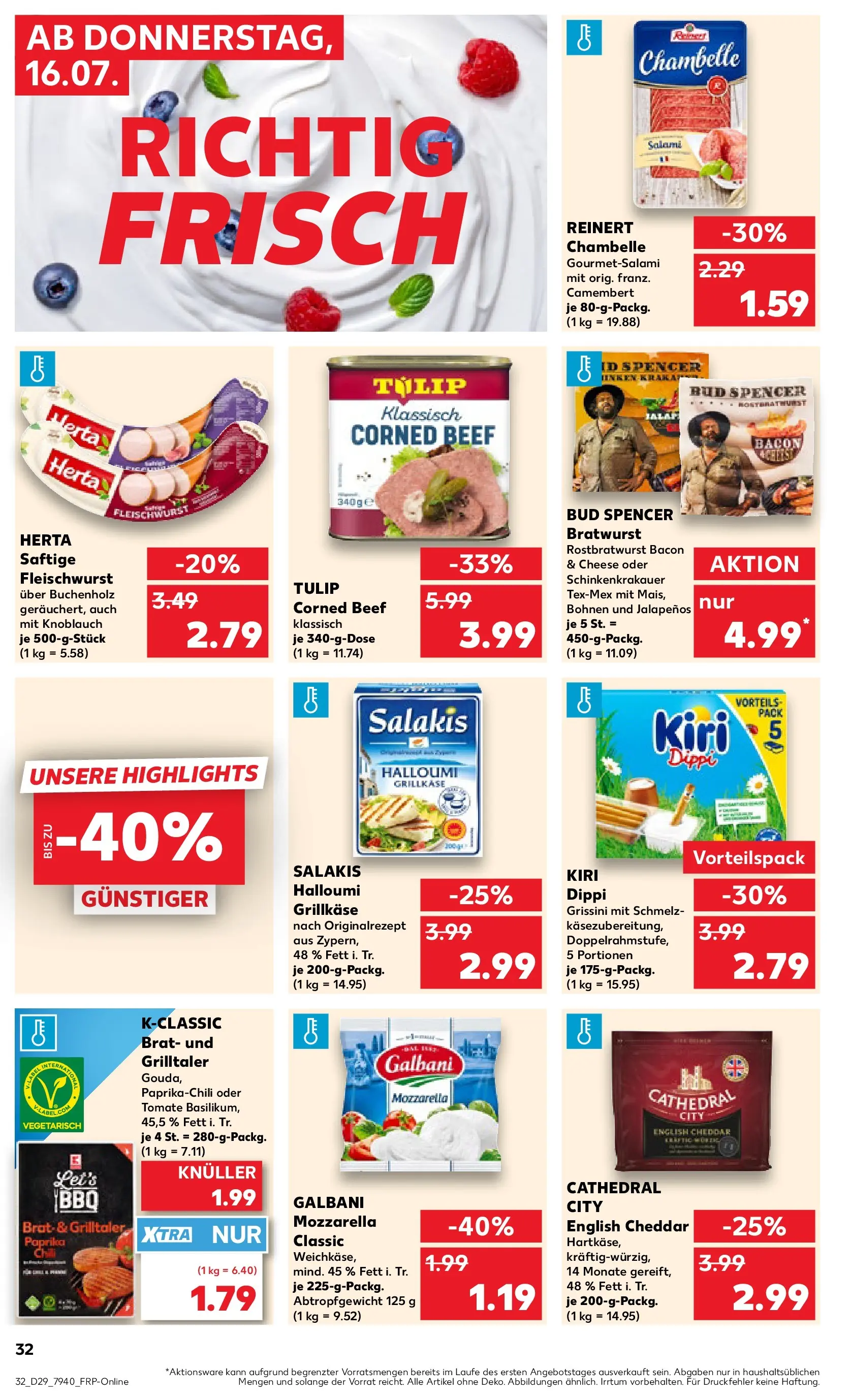 Prospekt Kaufland ab 12.07.2026 ยป Angebote und Werbung Online | Seite: 41 | Produkte: Bratwurst, Paprika, Knoblauch, Salami Prospekt Kaufland ab 12.07.2026 ยป Angebote Online zum Blรคttern | Seite: 41 | Produkte: Bratwurst, Paprika, Knoblauch, Salami