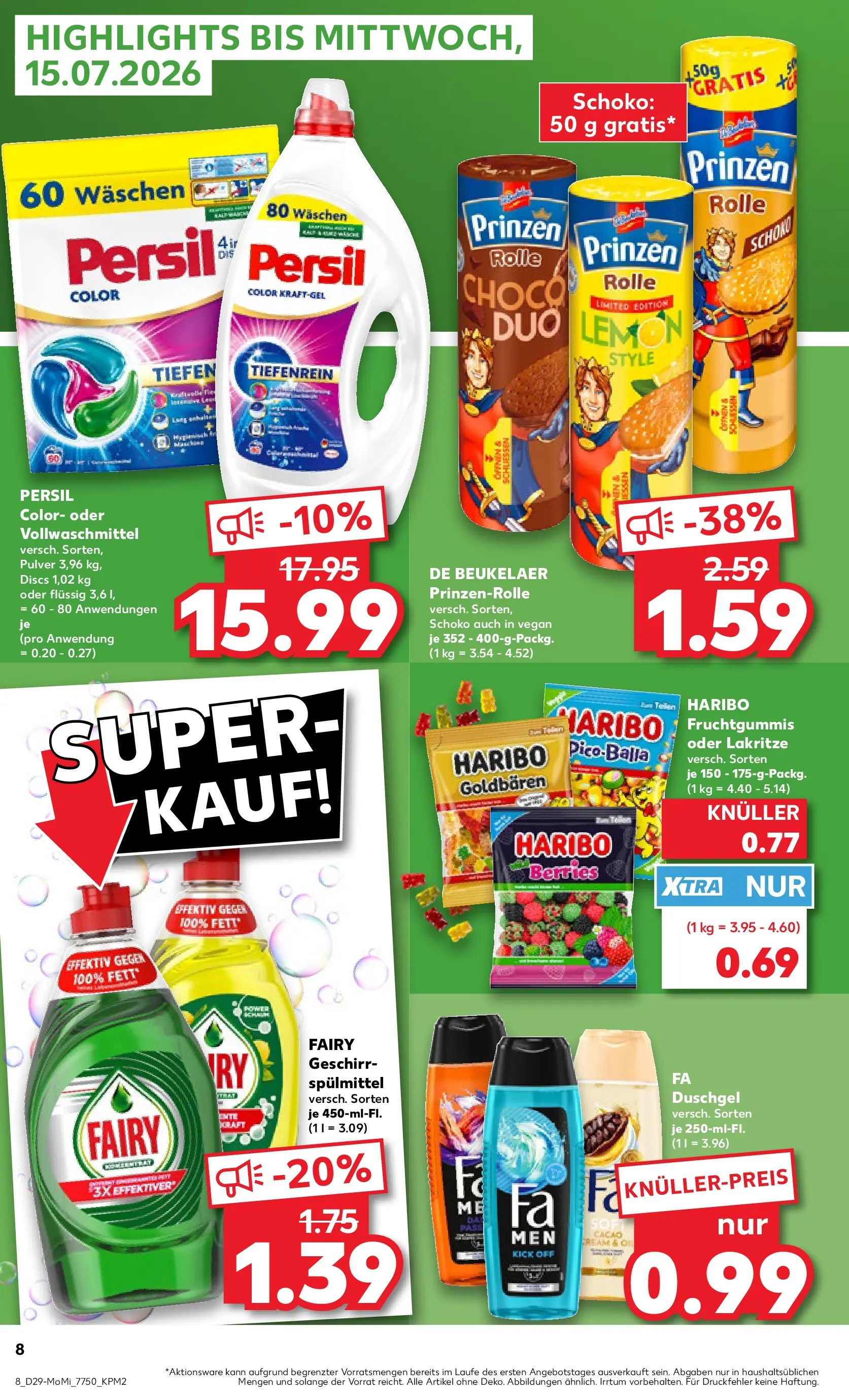 Prospekt Kaufland ab 13.07.2026 » Angebote Online zum Blättern | Seite: 8 | Produkte: Haribo, Duschgel, Persil