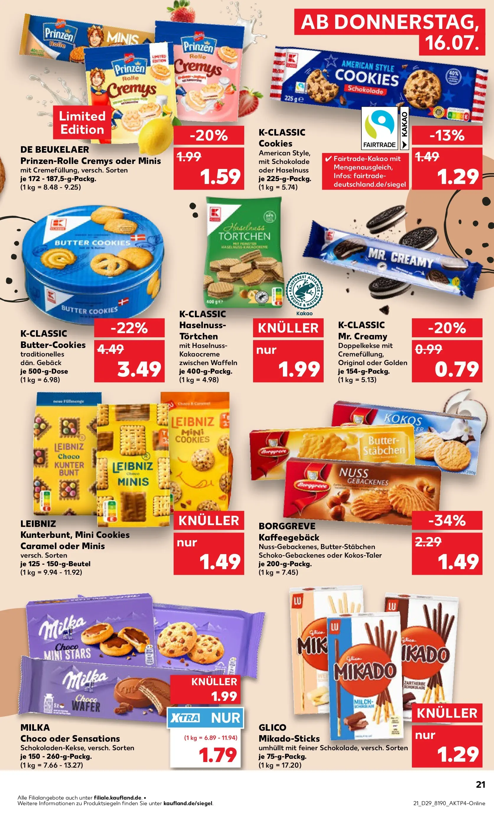 Prospekt Kaufland ab 13.07.2026 » Angebote Online zum Blättern | Seite: 30 | Produkte: Milch, Butter, Milka, Waffeln