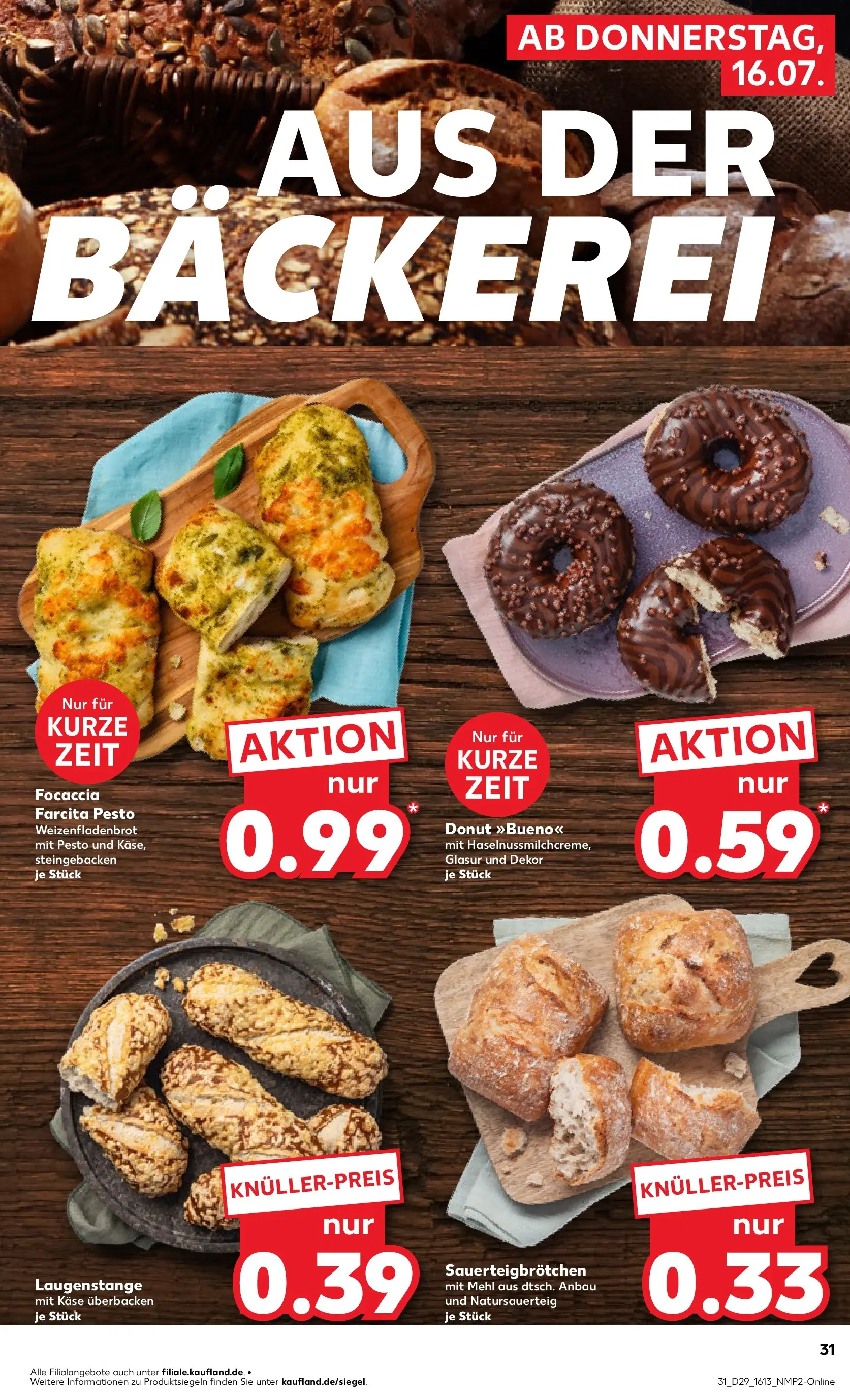 Prospekt Kaufland ab 13.07.2026 » Angebote Online zum Blättern | Seite: 40 | Produkte: Bäckerei, Mehl, Käse