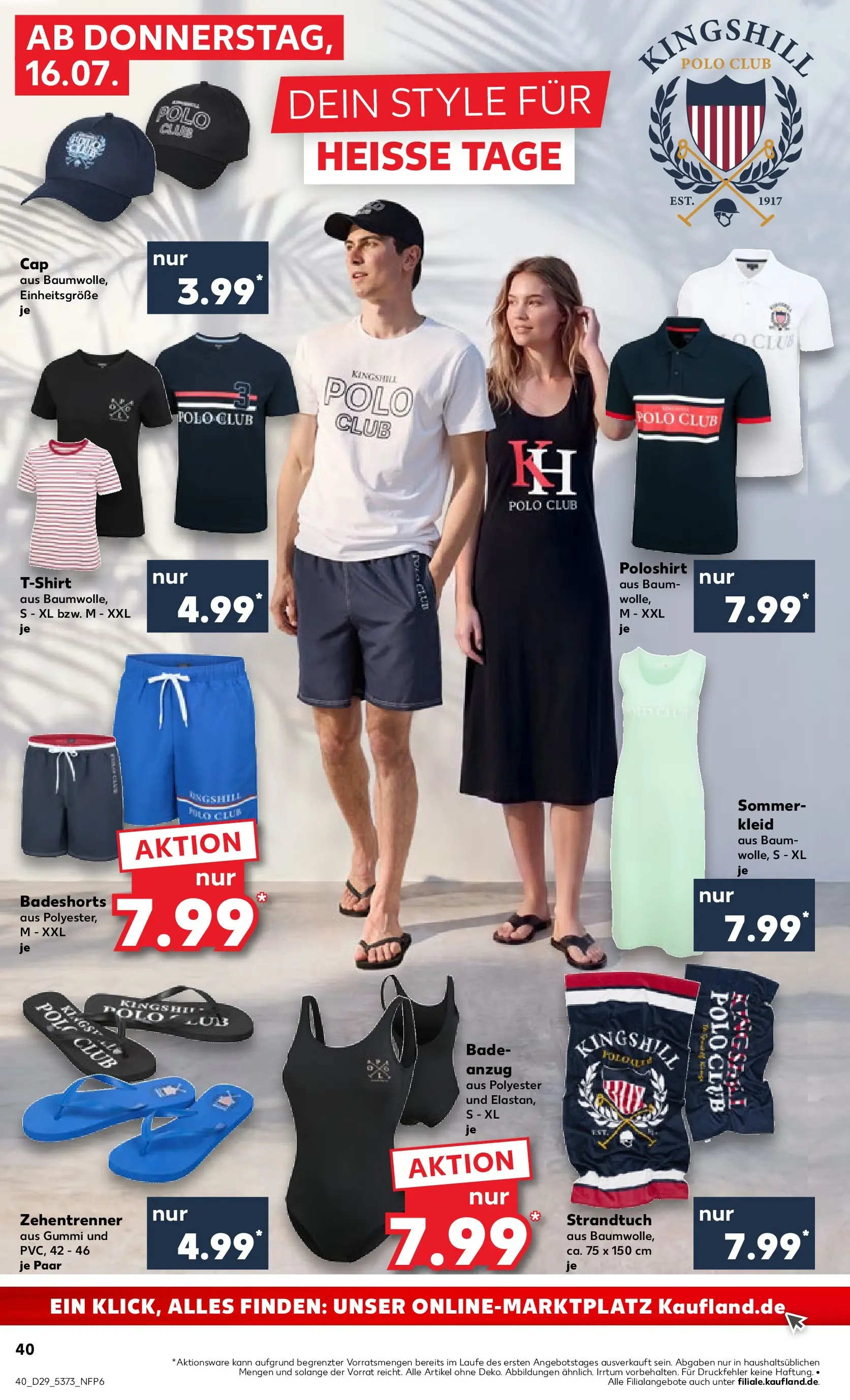 Prospekt Kaufland ab 13.07.2026 ยป Angebote und Werbung Online | Seite: 49 | Produkte: Badeshorts, Strandtuch, Poloshirt, Kleid Prospekt Kaufland ab 13.07.2026 ยป Angebote Online zum Blรคttern | Seite: 49 | Produkte: Badeshorts, Strandtuch, Poloshirt, Kleid