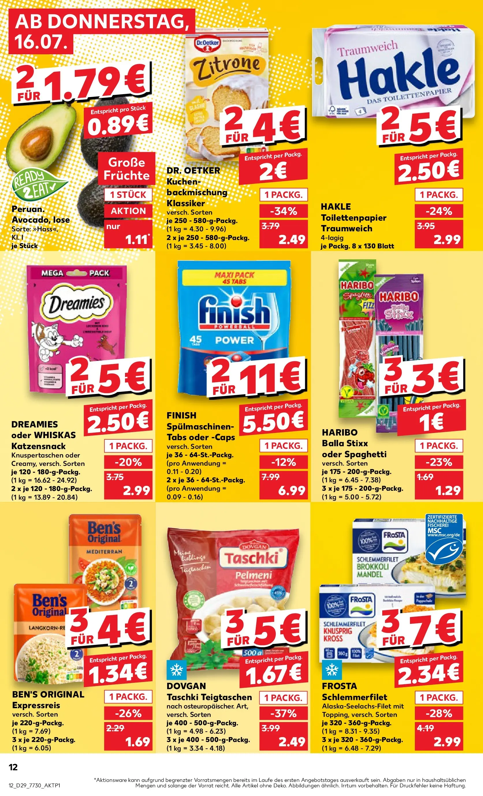 Prospekt Kaufland ab 13.07.2026 » Angebote Online zum Blättern | Seite: 21 | Produkte: Frosta, Kuchen, Whiskas, Toilettenpapier