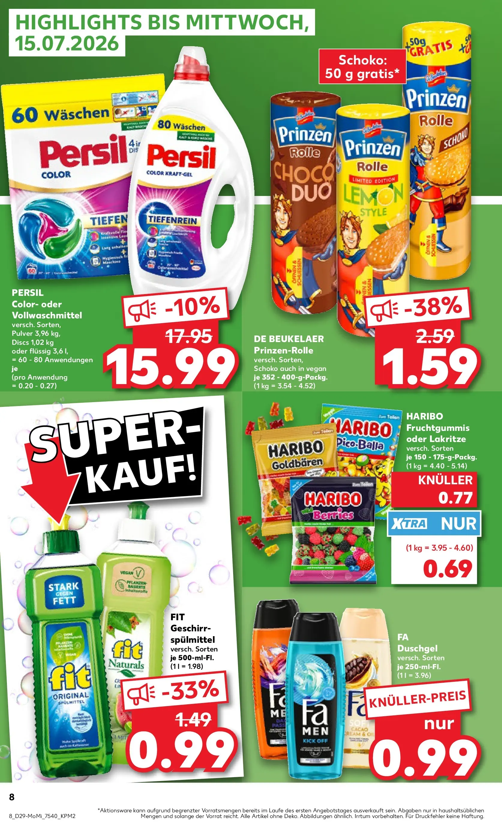 Prospekt Kaufland ab 13.07.2026 » Angebote Online zum Blättern | Seite: 8 | Produkte: Haribo, Duschgel, Persil