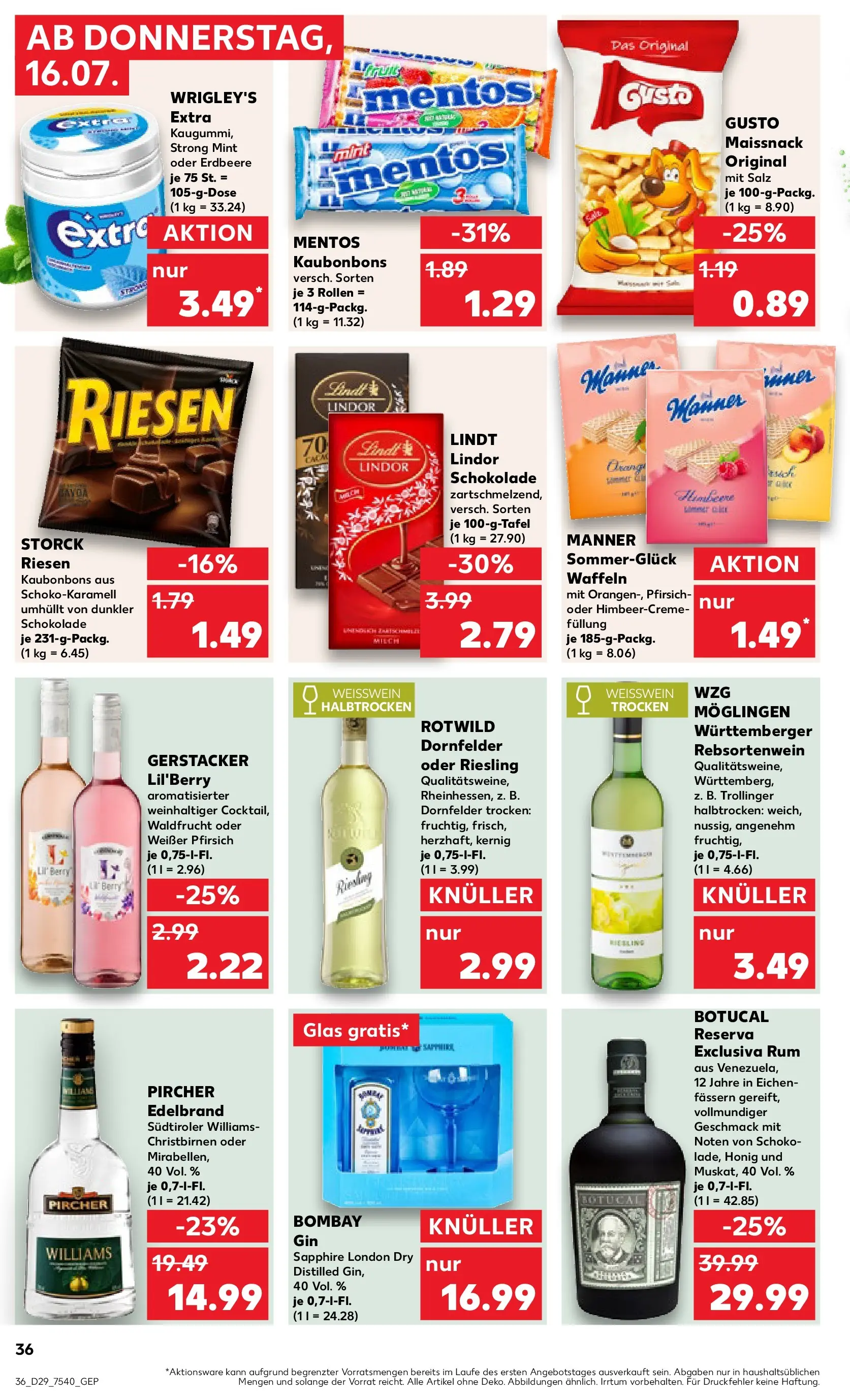 Prospekt Kaufland ab 13.07.2026 » Angebote Online zum Blättern | Seite: 45 | Produkte: Schokolade, Weißwein halbtrocken, Rum, Salz