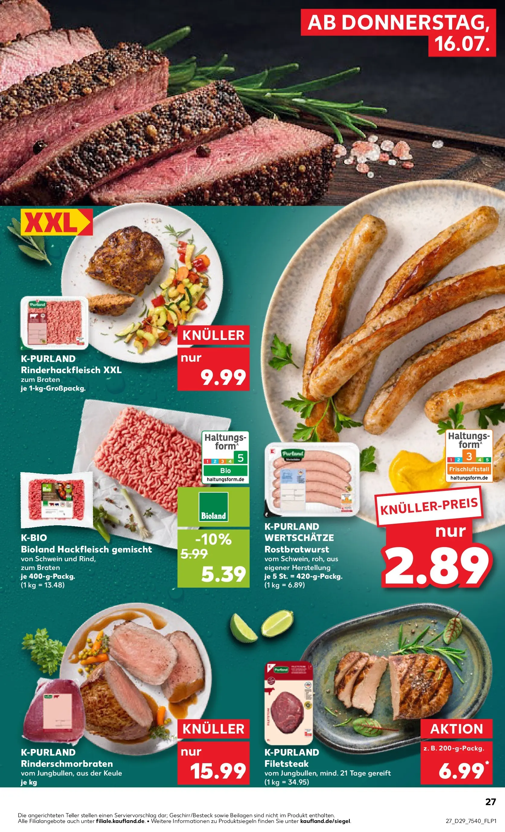 Prospekt Kaufland ab 13.07.2026 » Angebote Online zum Blättern | Seite: 36 | Produkte: Hackfleisch