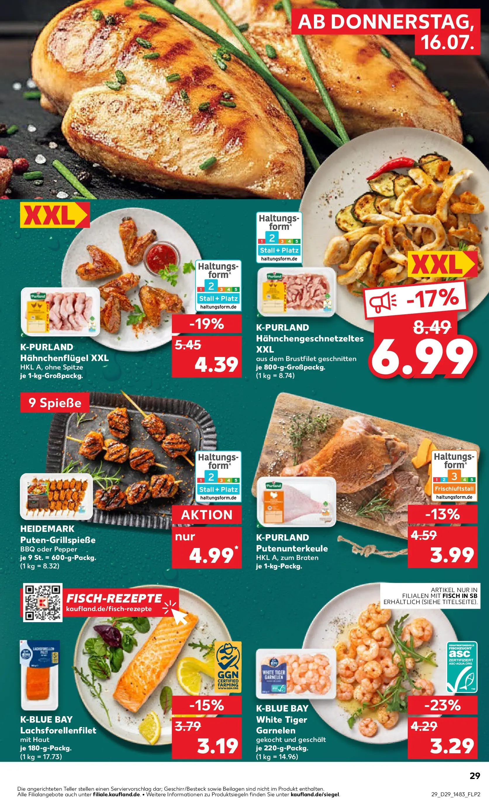 Prospekt Kaufland ab 13.07.2026 ยป Angebote und Werbung Online | Seite: 38 | Produkte: Spieรe, Garnelen, Fisch Prospekt Kaufland ab 13.07.2026 ยป Angebote Online zum Blรคttern | Seite: 38 | Produkte: Spieรe, Garnelen, Fisch