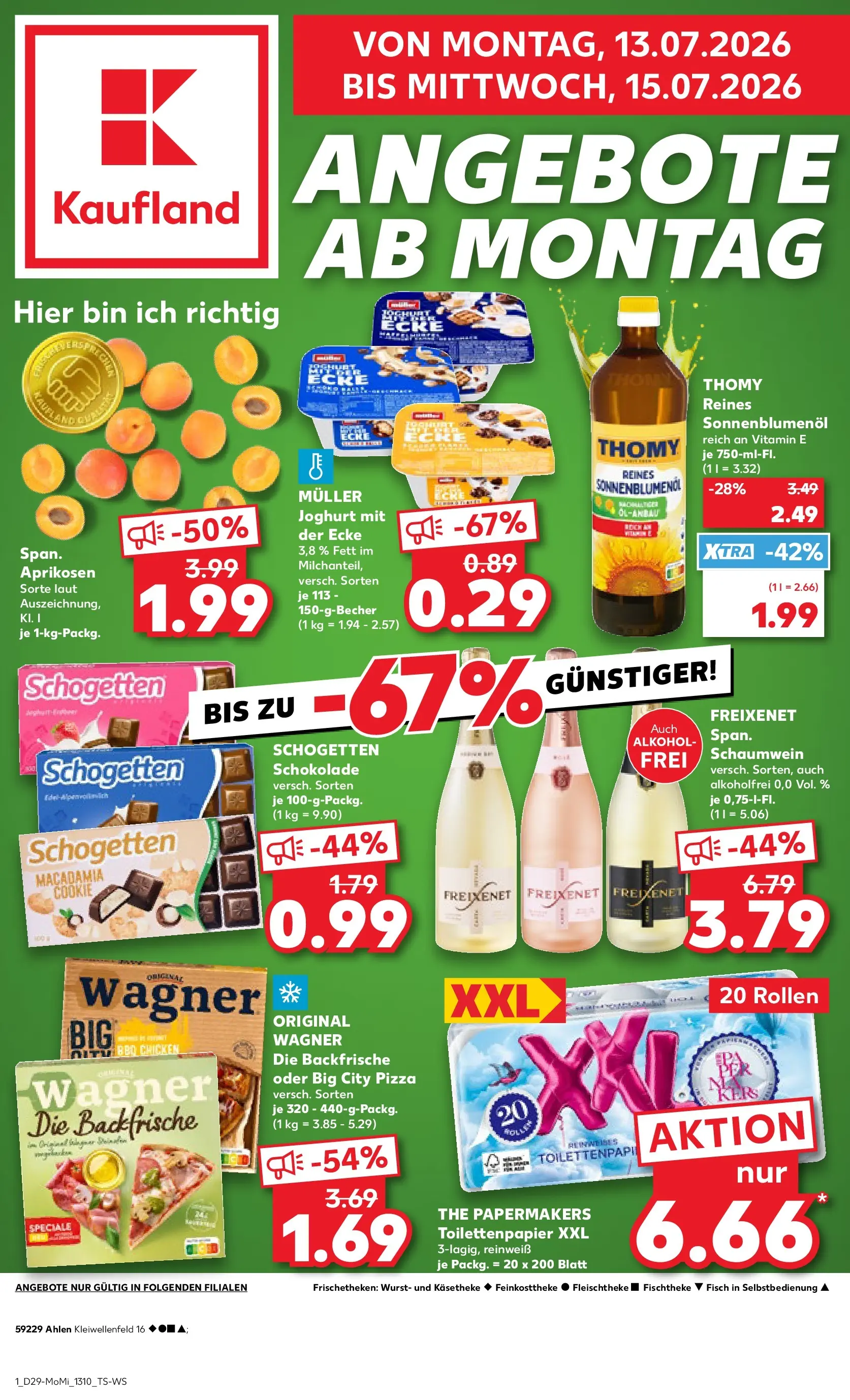 Prospekt Kaufland ab 12.07.2026 ยป Angebote und Werbung Online | Seite: 1 | Produkte: Freixenet, Schokolade, Schogetten, Toilettenpapier Prospekt Kaufland ab 12.07.2026 ยป Angebote Online zum Blรคttern | Seite: 1 | Produkte: Freixenet, Schokolade, Schogetten, Toilettenpapier