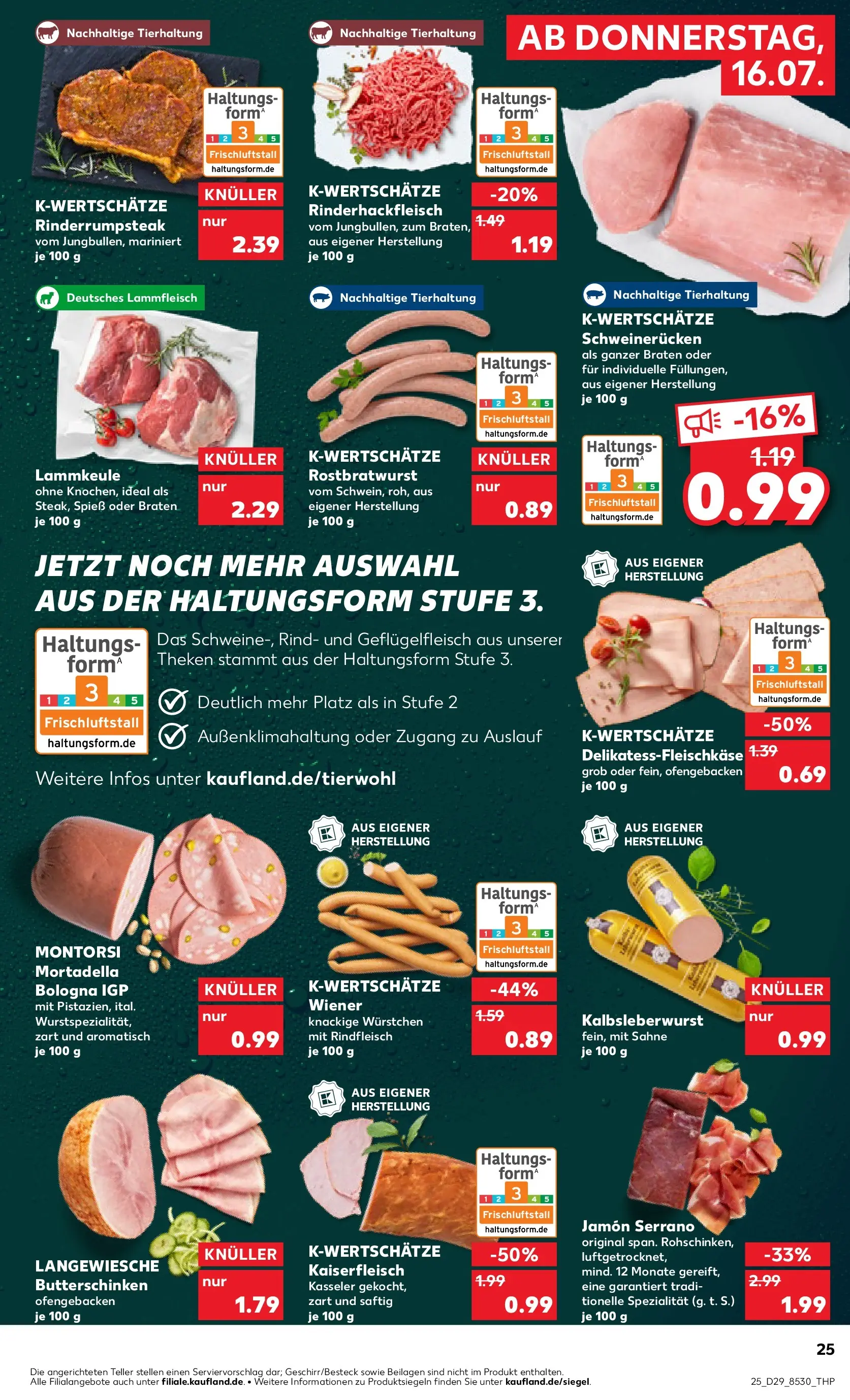 Prospekt Kaufland ab 13.07.2026 » Angebote Online zum Blättern | Seite: 30 | Produkte: Lammkeule, Schweinerucken, Rindfleisch, Sahne