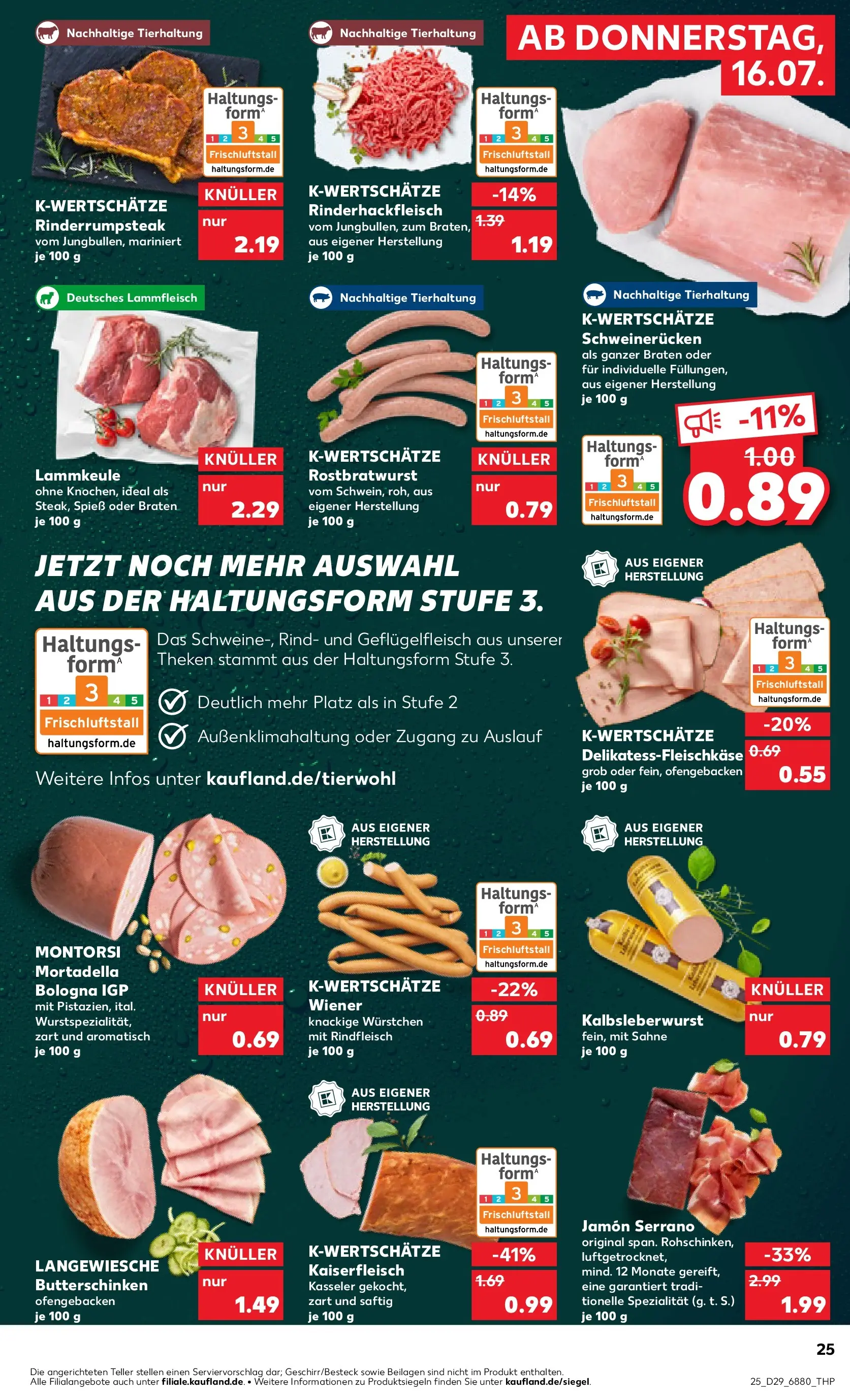 Prospekt Kaufland ab 13.07.2026 » Angebote Online zum Blättern | Seite: 34 | Produkte: Lammkeule, Schweinerucken, Rindfleisch, Sahne
