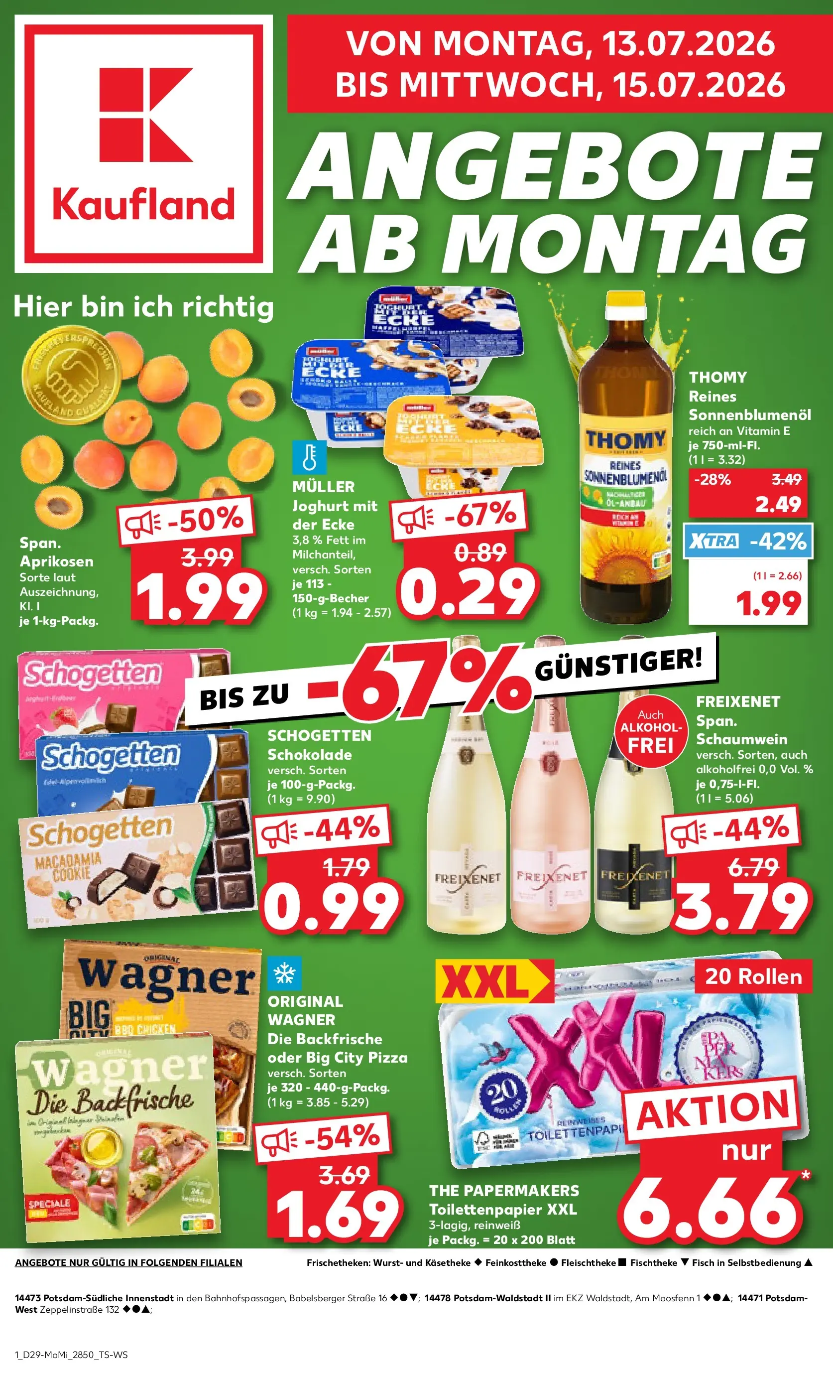 Prospekt Kaufland ab 13.07.2026 ยป Angebote und Werbung Online | Seite: 1 | Produkte: Fisch, Schogetten, Pizza, Toilettenpapier Prospekt Kaufland ab 13.07.2026 ยป Angebote Online zum Blรคttern | Seite: 1 | Produkte: Fisch, Schogetten, Pizza, Toilettenpapier