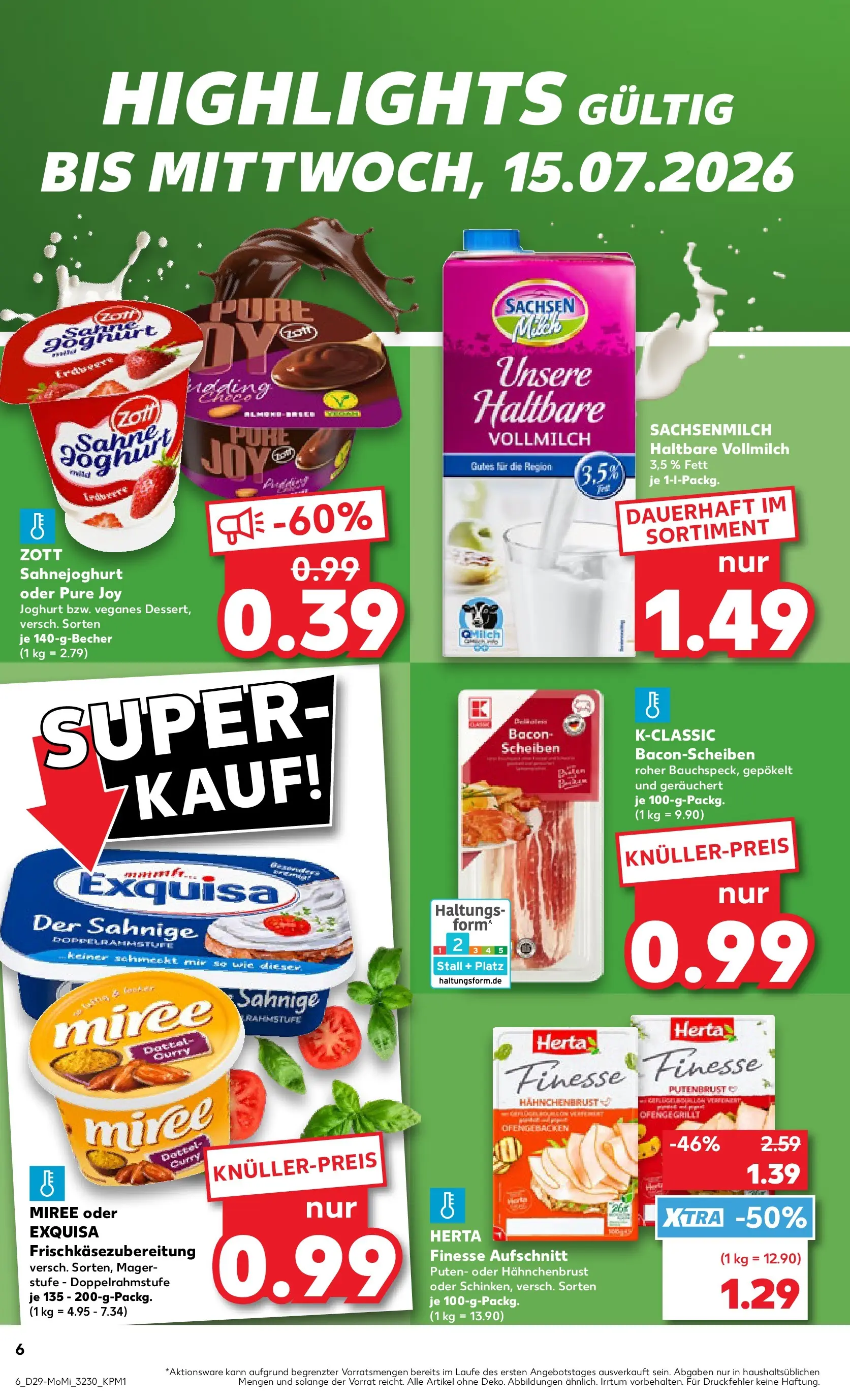 Prospekt Kaufland ab 13.07.2026 ยป Angebote und Werbung Online | Seite: 6 | Produkte: Joghurt, Exquisa, Hahnchenbrust Prospekt Kaufland ab 13.07.2026 ยป Angebote Online zum Blรคttern | Seite: 6 | Produkte: Joghurt, Exquisa, Hahnchenbrust