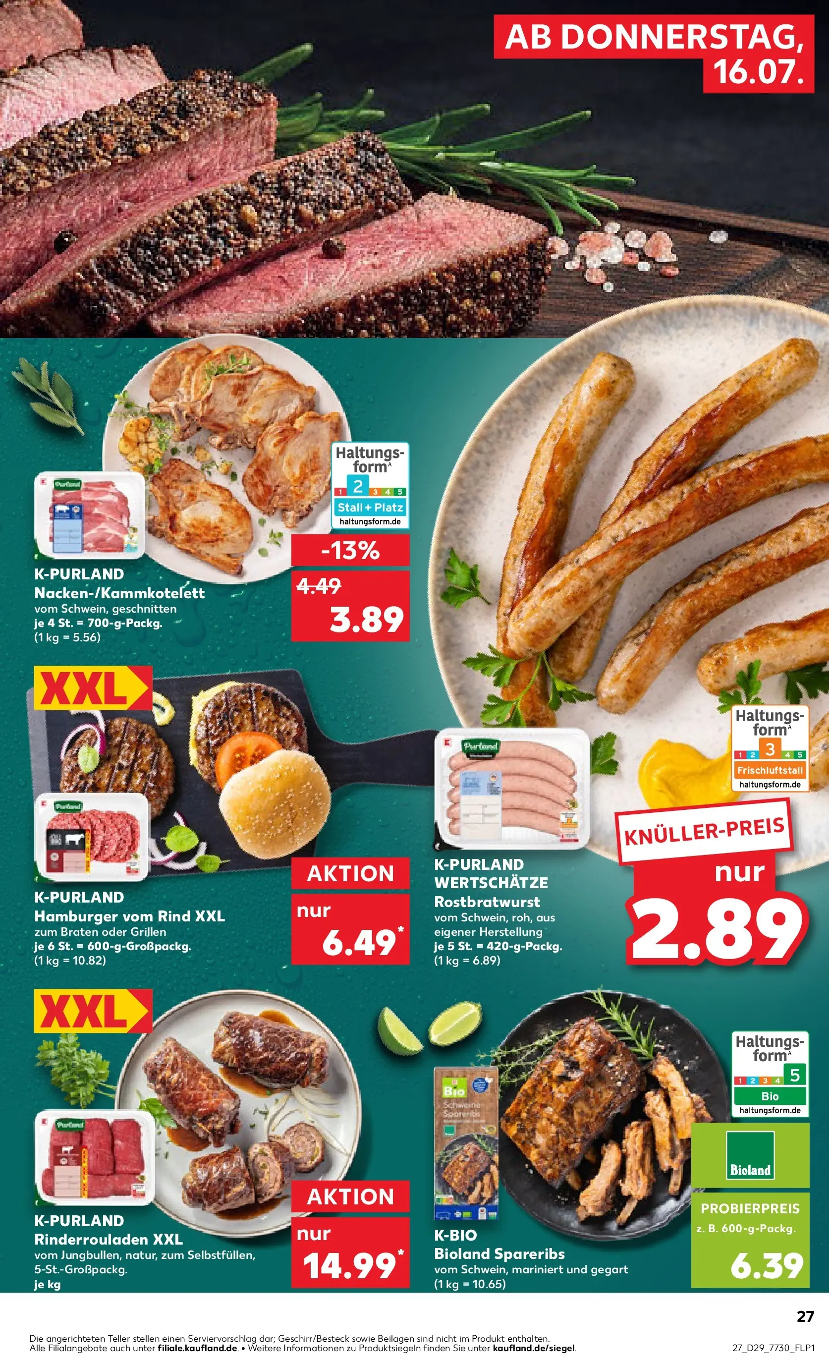 Prospekt Kaufland ab 13.07.2026 » Angebote Online zum Blättern | Seite: 36 | Produkte: Rinderrouladen