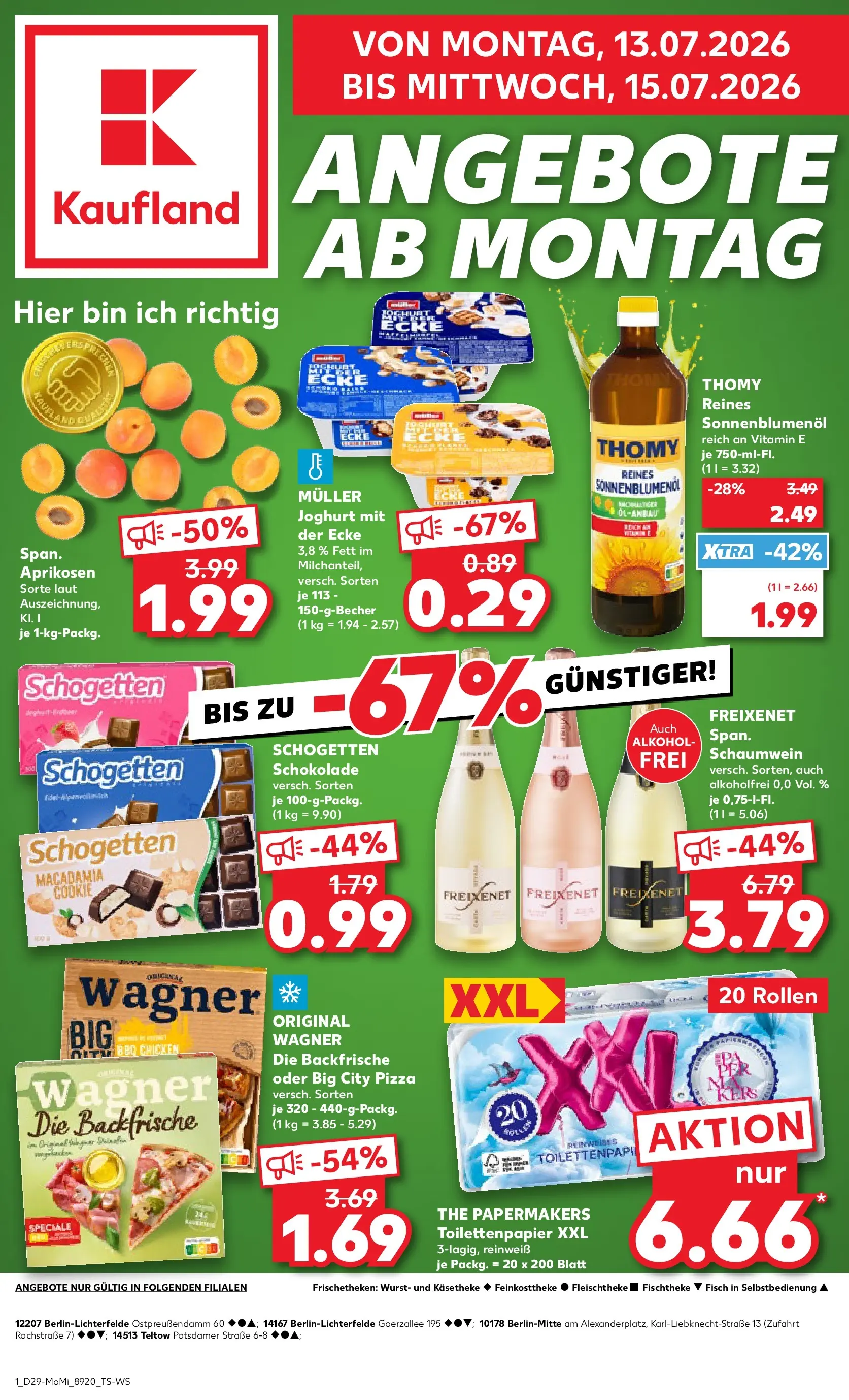 Prospekt Kaufland ab 13.07.2026 ยป Angebote und Werbung Online | Seite: 1 | Produkte: Schokolade, Fisch, Pizza, Toilettenpapier Prospekt Kaufland ab 13.07.2026 ยป Angebote Online zum Blรคttern | Seite: 1 | Produkte: Schokolade, Fisch, Pizza, Toilettenpapier