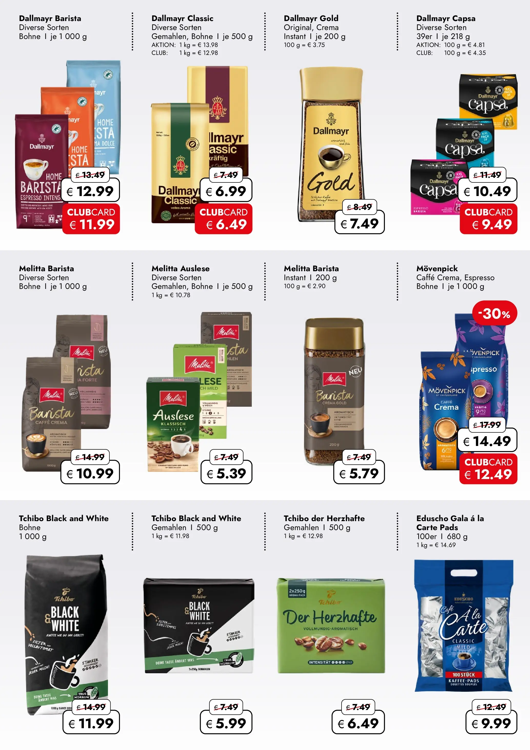 Travel Free Aktionsangebote (ab 10.07.2026) zum Blättern | Seite: 6 | Produkte: Melitta, Kaffeepads, Dallmayr capsa, Eduscho