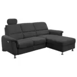 XXXLutz Lauterach - Ihr M&ouml;belhaus bei Bregenz Ecksofa in Mikrofaser Schwarz 231/165 cm