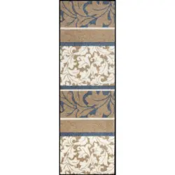 L&auml;ufer 60/180 cm Sinfonia Blau, Wei&szlig;, Beige