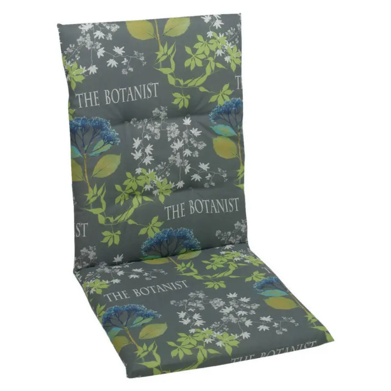 Sesselauflage in Blau, Grau, Gr&uuml;n Floral