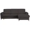 Ecksofa 244/167 cm in Flachgewebe Dunkelbraun Bettkasten 244/167 cm