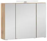 m&ouml;max Dornbirn - Ihr Trendm&ouml;belhaus in Dornbirn Spiegelschrank Kopenhagen mit LED 3-t&uuml;rig ca. 80x64 cm Eiche