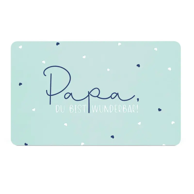 Schneidebrett Papa in Blau
