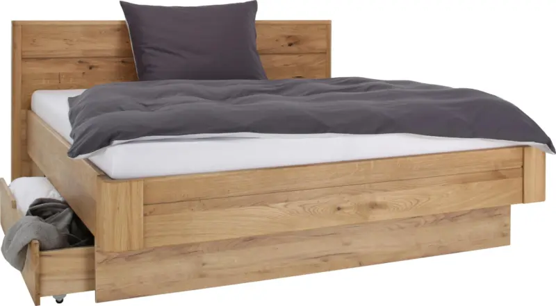 Bett in Eichefarben ca.160x200cm