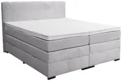 Boxspringbett Malaga ohne Fu&szlig;teil Grau ca. 160x200cm