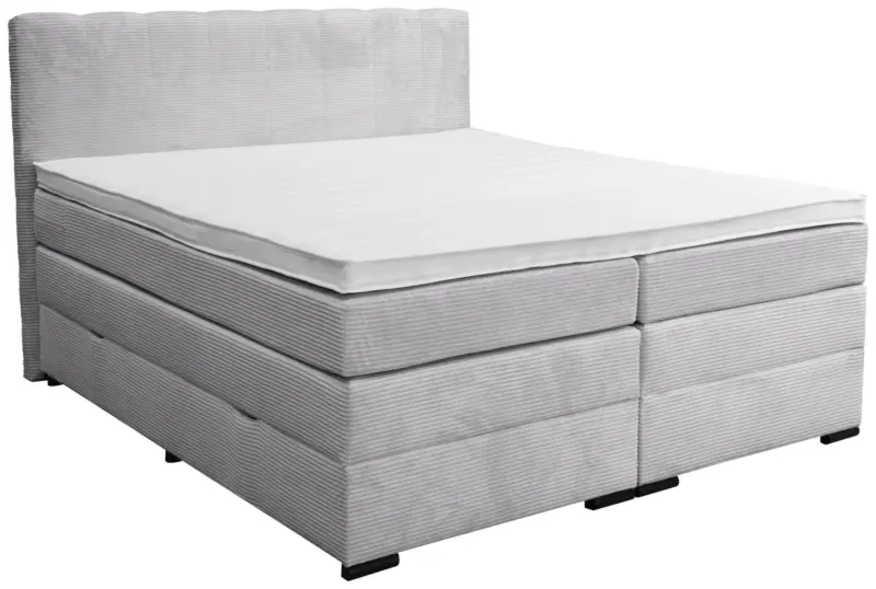 Boxspringbett Malaga ohne Fu&szlig;teil Grau ca. 160x200cm