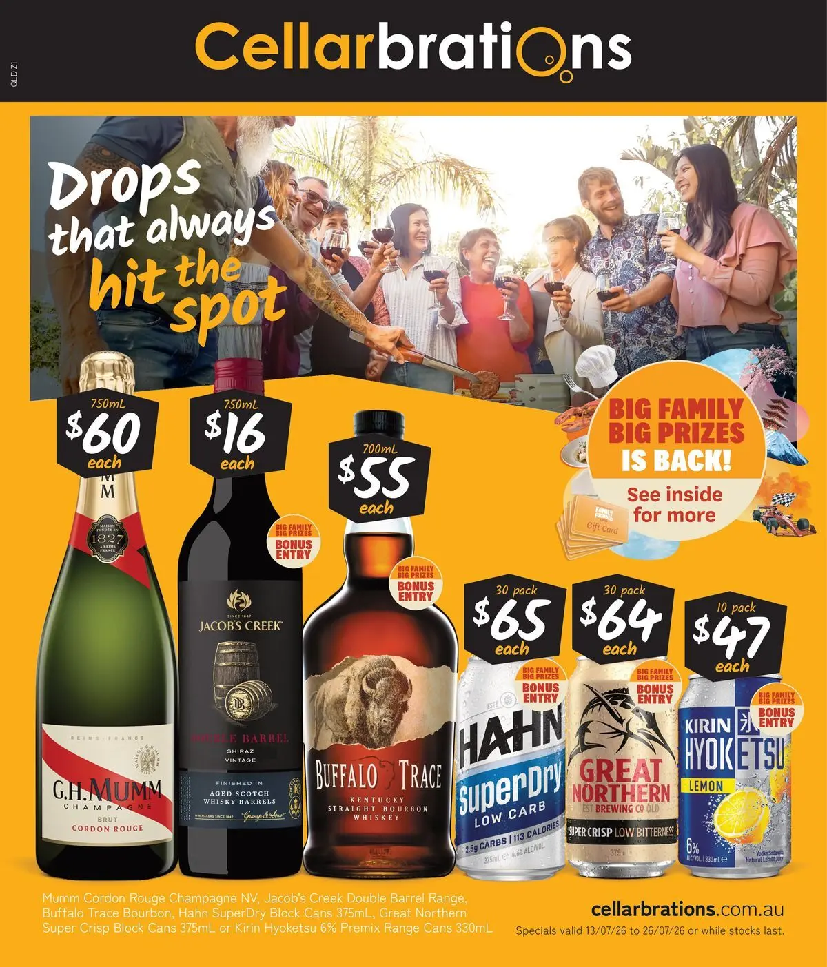Deals - Drops that always hit the spot. 13/07 - 12/07/2026 > weekly / monthly specials | Page: 1 | Products: Bourbon, Whiskey, Lemon, Scotch