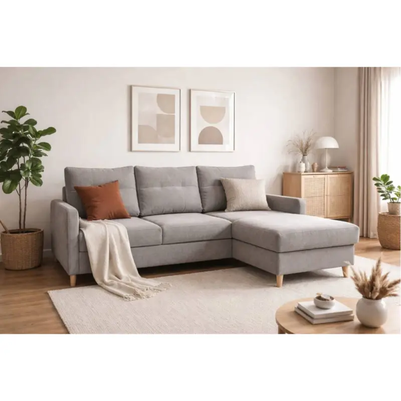 Ecksofa mit Bettfunktion und Bettkasten