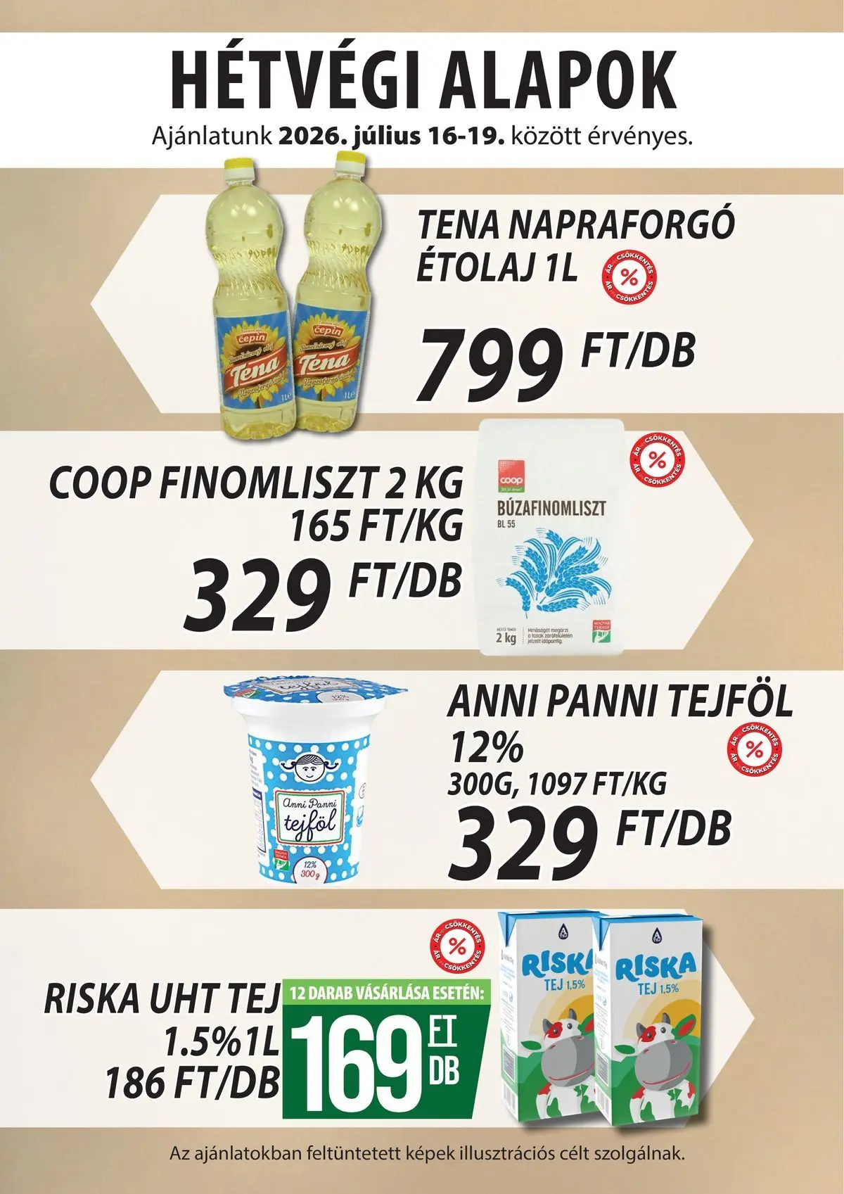 COOP Szolnok akciós újság Szolnok - 2026.07.16. -tól/töl > akció, lapozható szórólap 🛍️ | Oldal: 3 | Termékek: Étolaj, Tej, Tejföl