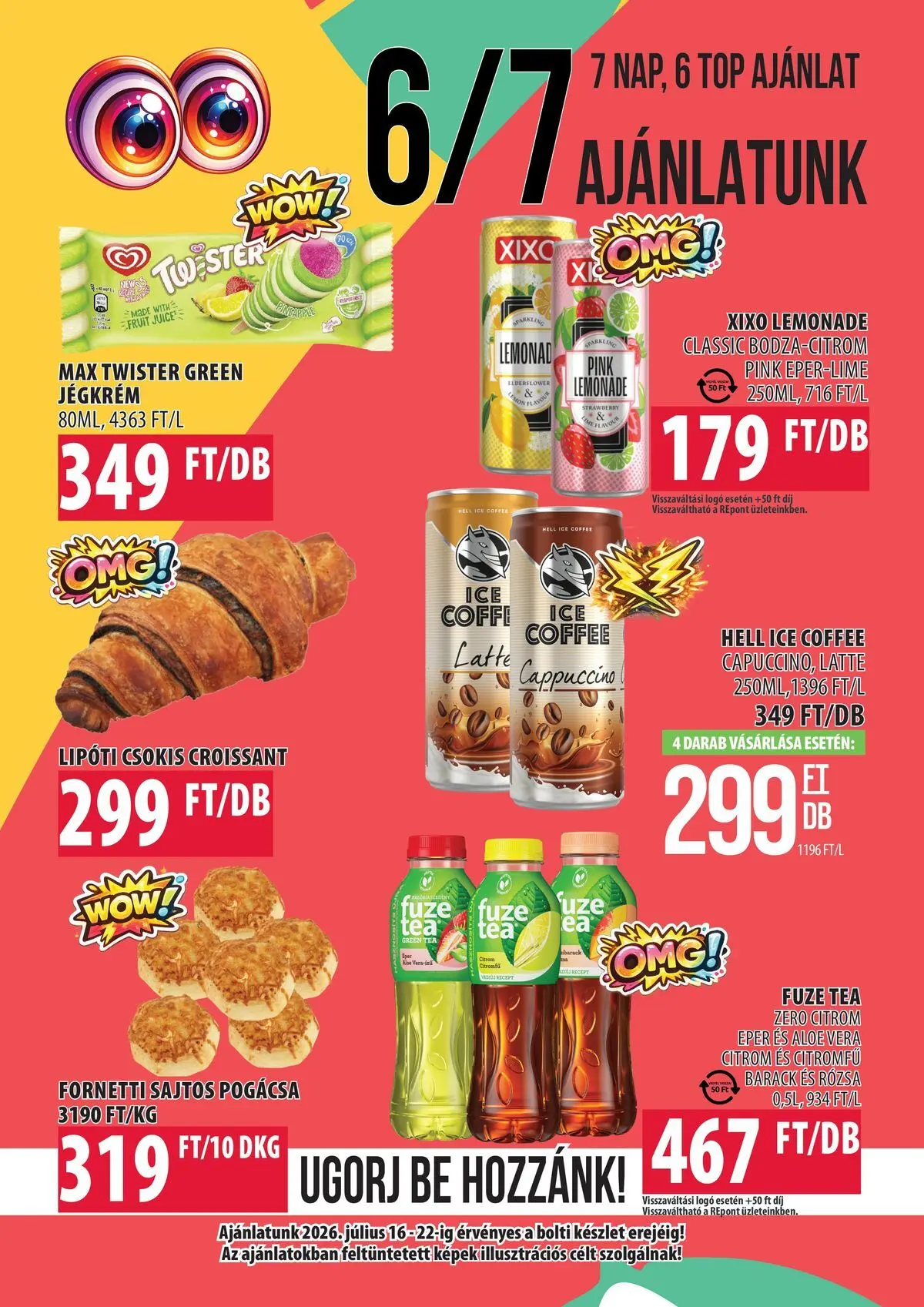 COOP Szolnok akciós újság Szolnok - 2026.07.16. -tól/töl > akció, lapozható szórólap 🛍️ | Oldal: 4 | Termékek: Cappuccino, Eper, Jégkrém, Só