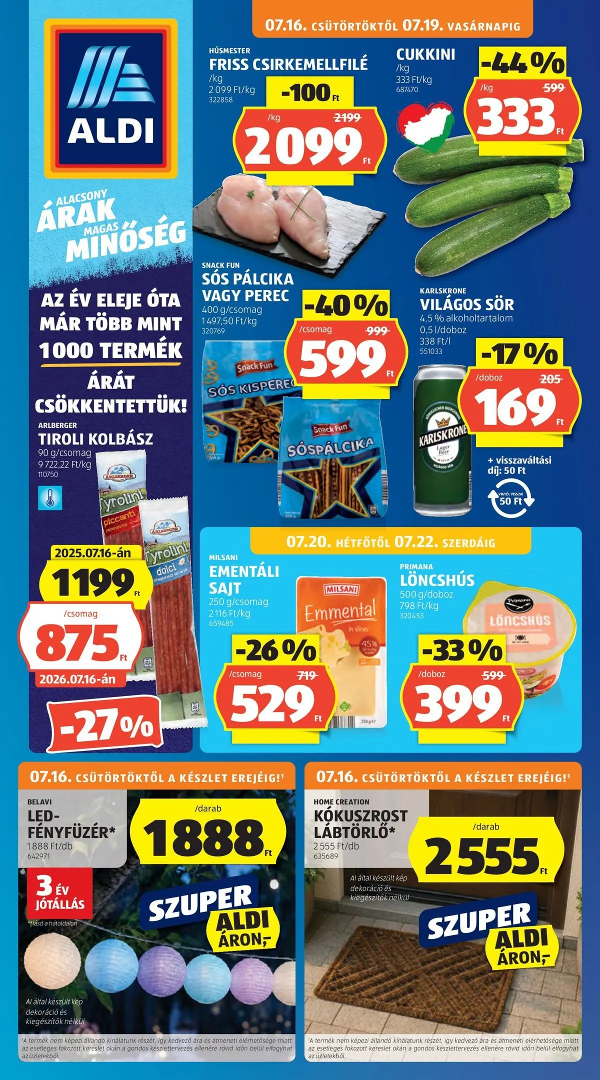 Aldi aktuális akciós újság - 2026.07.16. -tól/töl > akció, lapozható szórólap 🛍️ | Oldal: 1