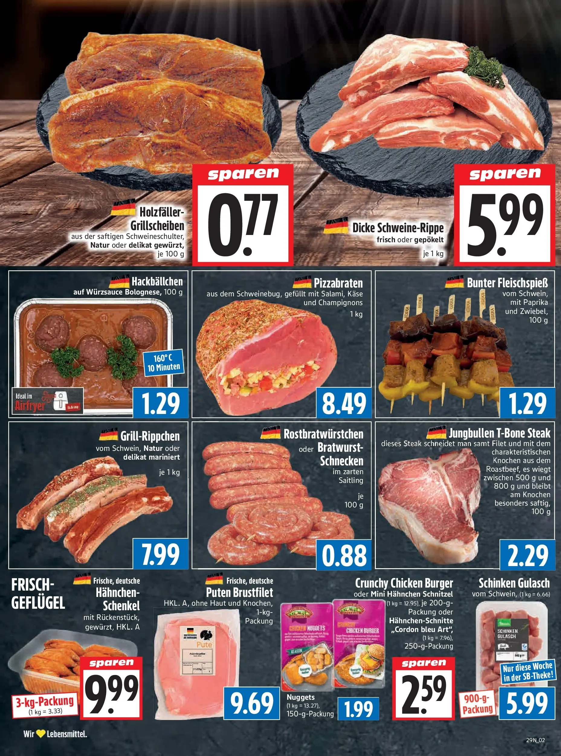 Angebote - Edeka Hahner: Wochenangebote (ab 12.07.2026) zum Blättern | Seite: 4 | Produkte: Hahnchen, Käse, Burger, Paprika