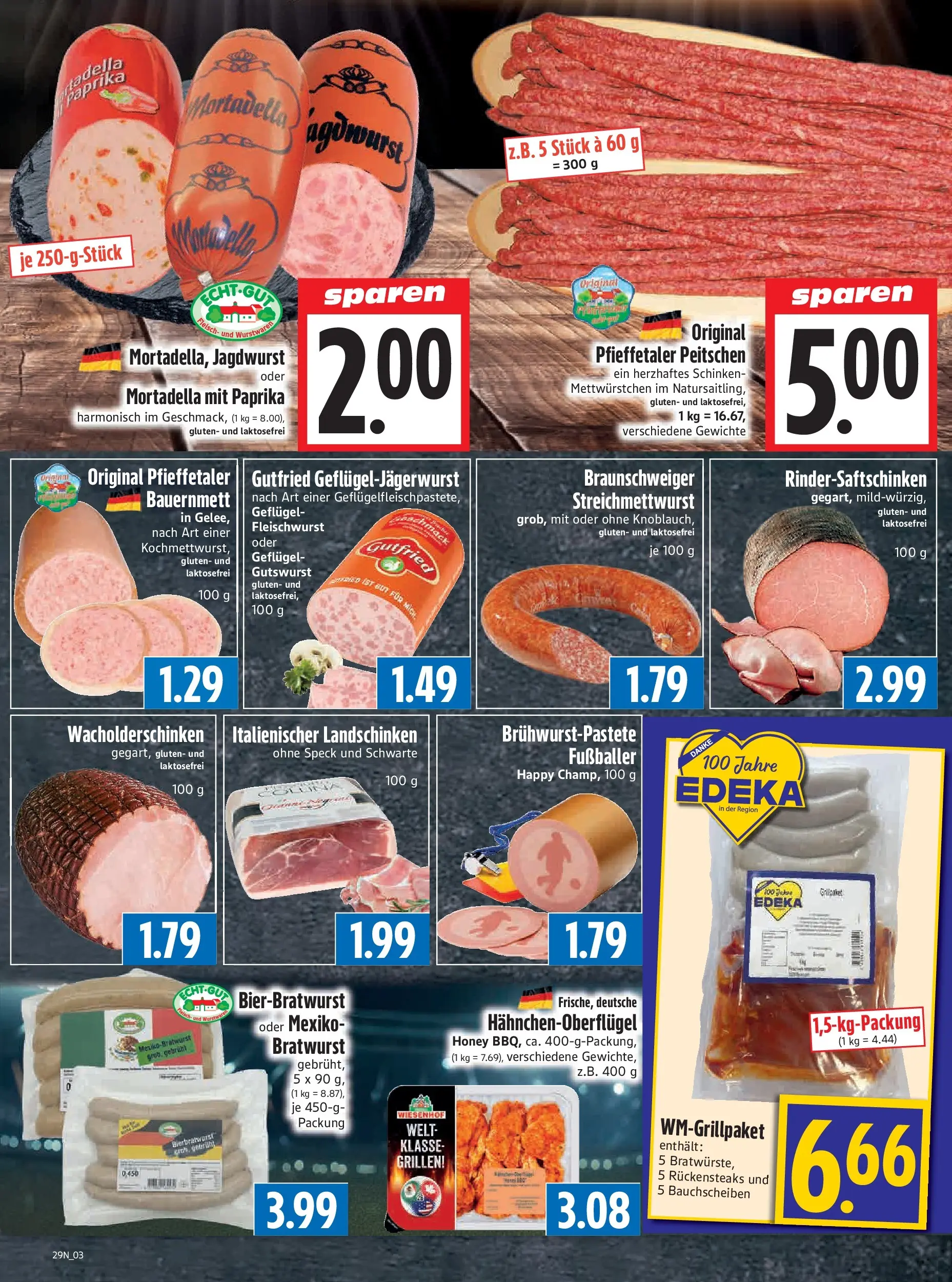 Angebote - Edeka Hahner: Wochenangebote (ab 12.07.2026) zum Blättern | Seite: 5 | Produkte: Bratwurst, Paprika, Schinken