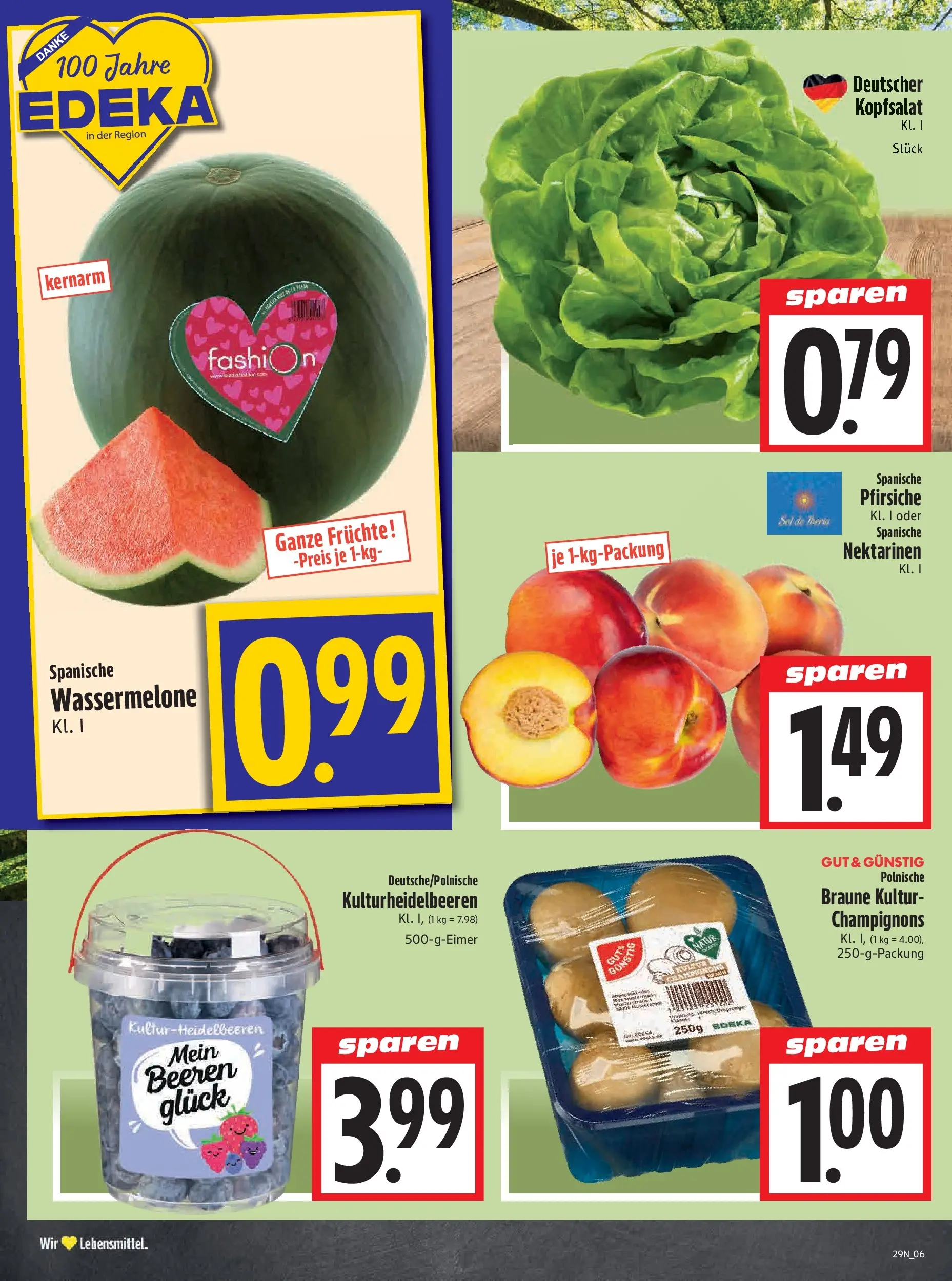 Angebote - Edeka Hahner: Wochenangebote (ab 12.07.2026) zum Blättern | Seite: 8 | Produkte: Nektarinen, Champignons, Wassermelone