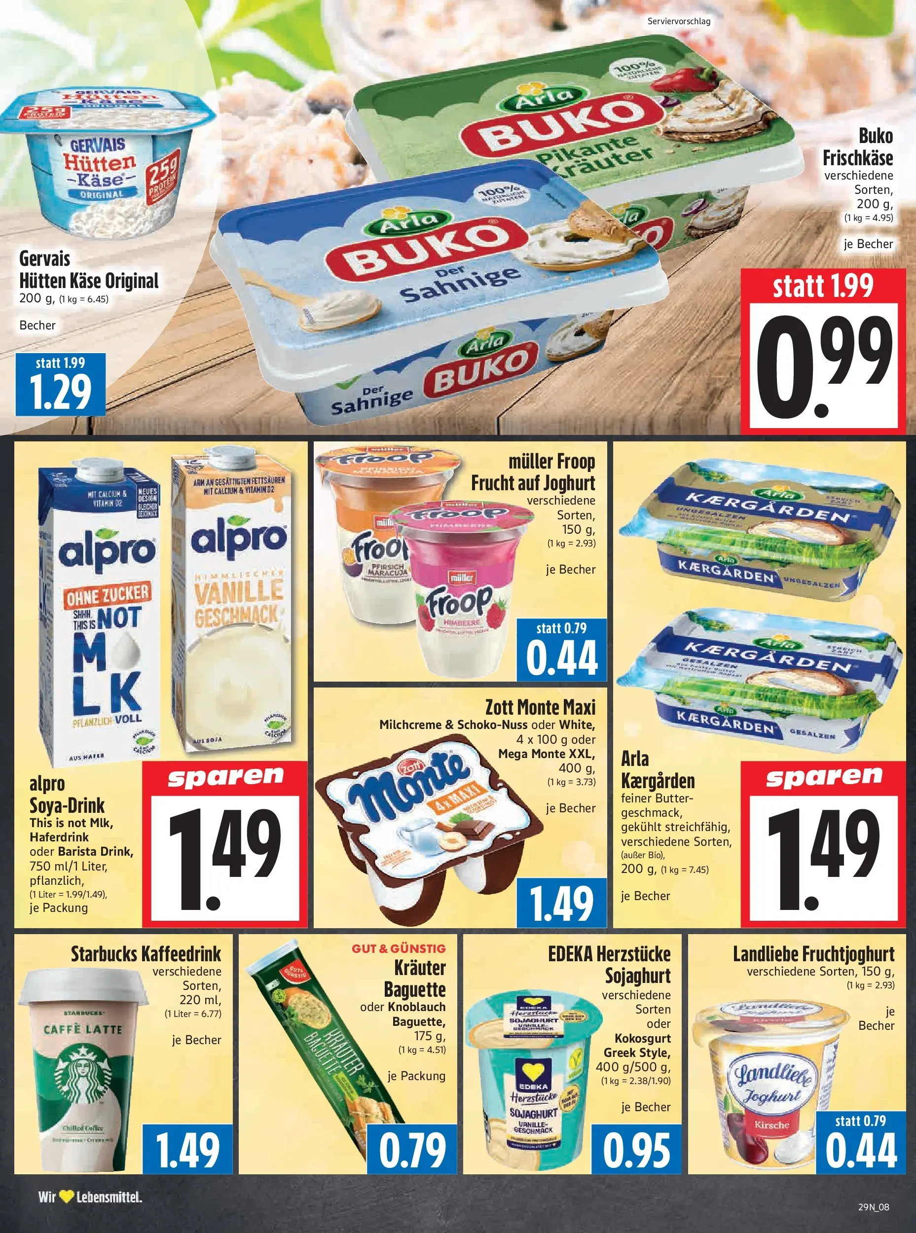 Angebote - Edeka Hahner: Wochenangebote (ab 12.07.2026) zum Blättern | Seite: 10 | Produkte: Froop, Starbucks, Baguette, Alpro