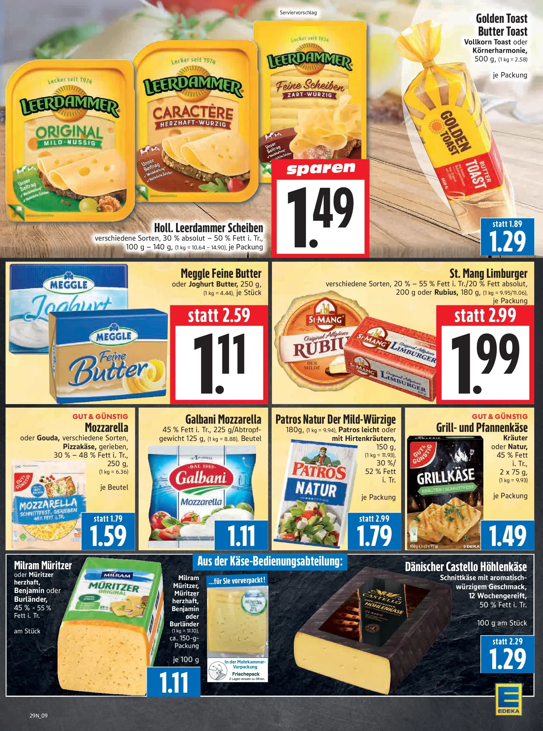 Angebote - Edeka Hahner: Wochenangebote (ab 12.07.2026) zum Blättern | Seite: 11 | Produkte: Grill, Leerdammer, Milram, Meggle butter