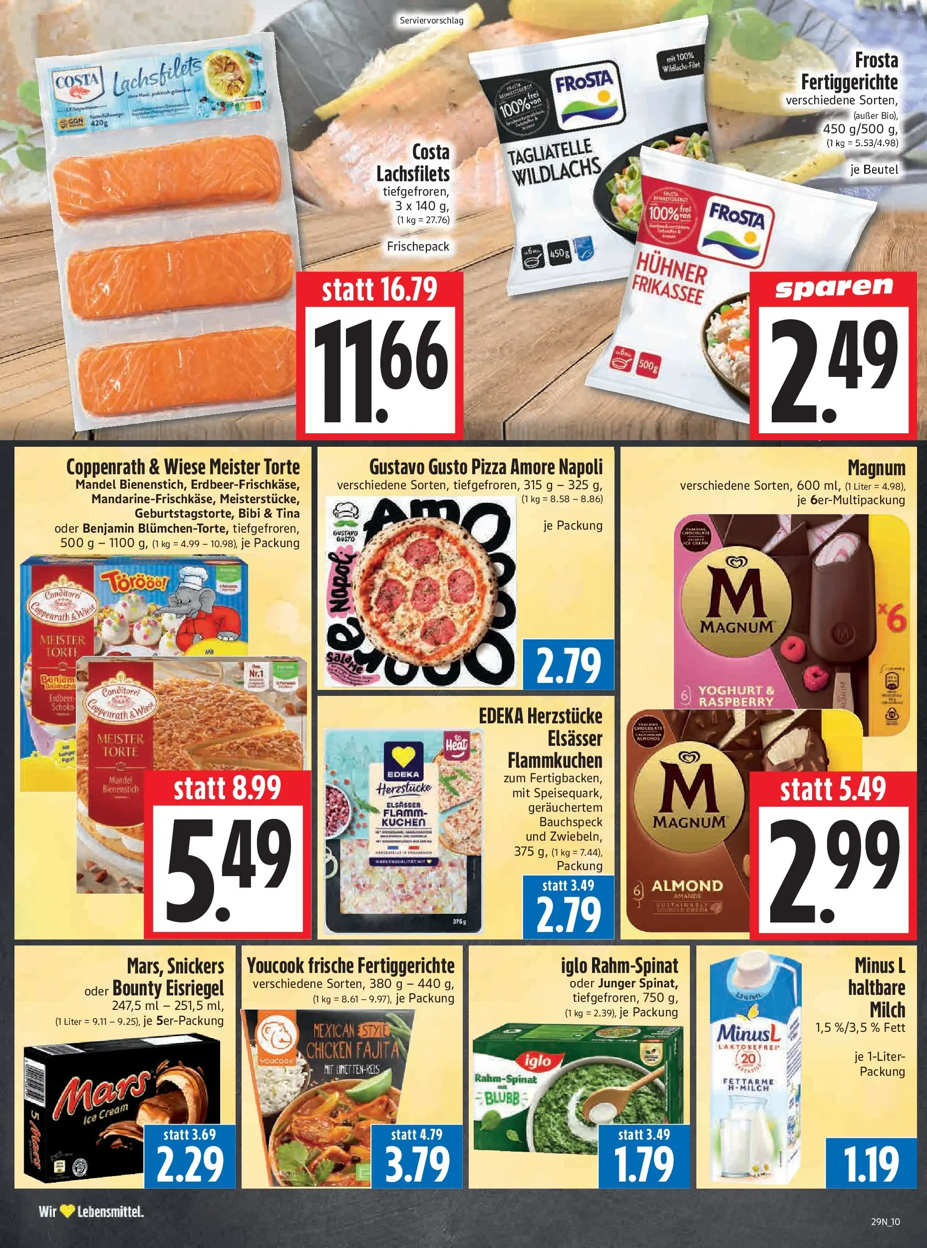 Angebote - Edeka Hahner: Wochenangebote (ab 12.07.2026) zum Blättern | Seite: 12 | Produkte: Milch, Iglo, Snickers, Pizza