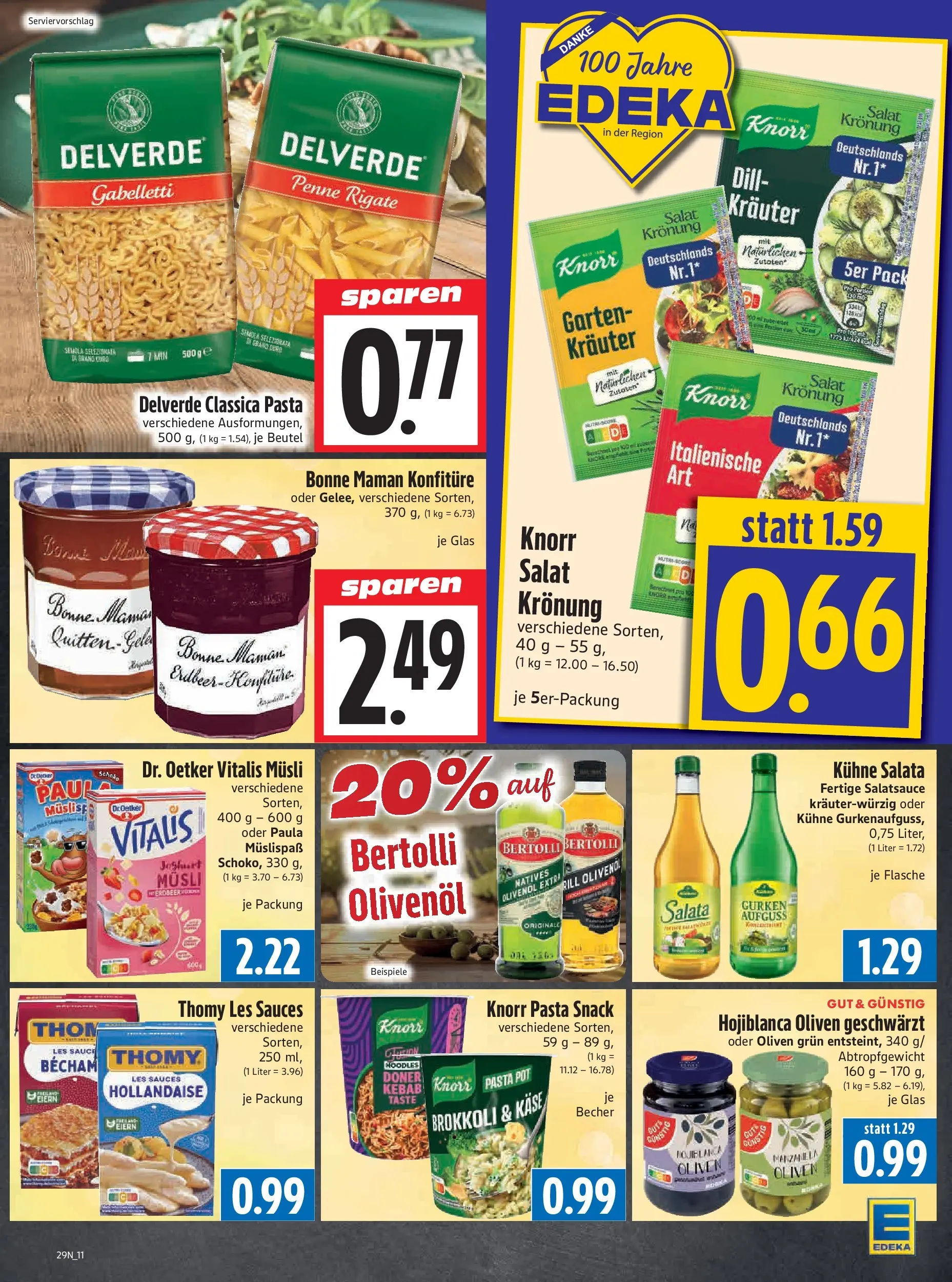 Angebote - Edeka Hahner: Wochenangebote (ab 12.07.2026) zum Blättern | Seite: 13 | Produkte: Musli, Olivenol, Pasta, Bonne maman