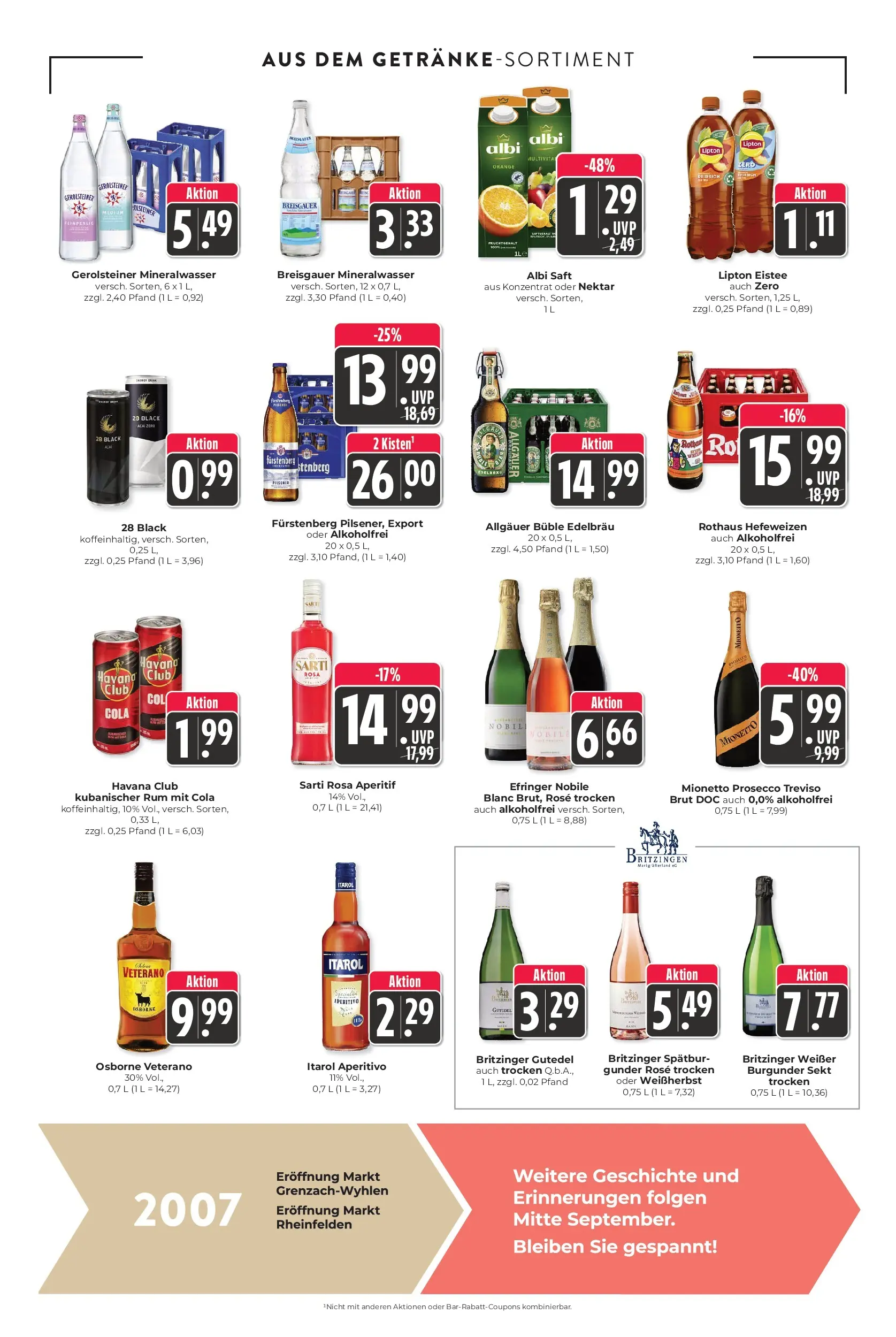 Angebote - Hieber's Frischecenter: Meine Woche (ab 12.07.2026) zum Blättern | Seite: 14 | Produkte: Osborne, Mineralwasser, Saft, Gerolsteiner