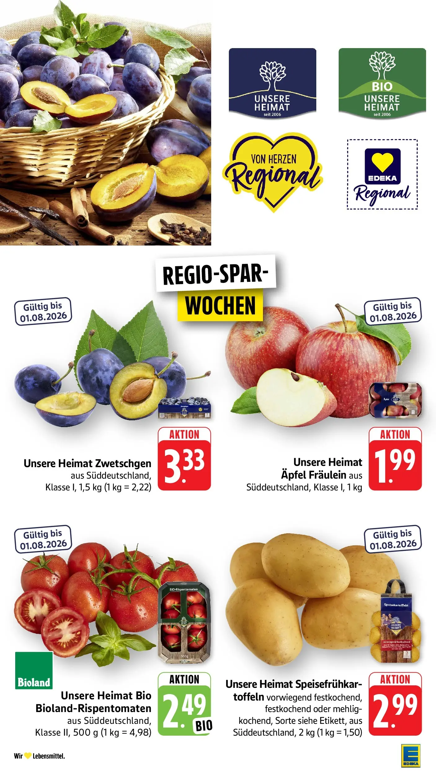 Edeka prospekt Mühlheim / Donau (ab 12.07.2026) » Angebote Online | Seite: 8 | Produkte: Äpfel, Zwetschgen