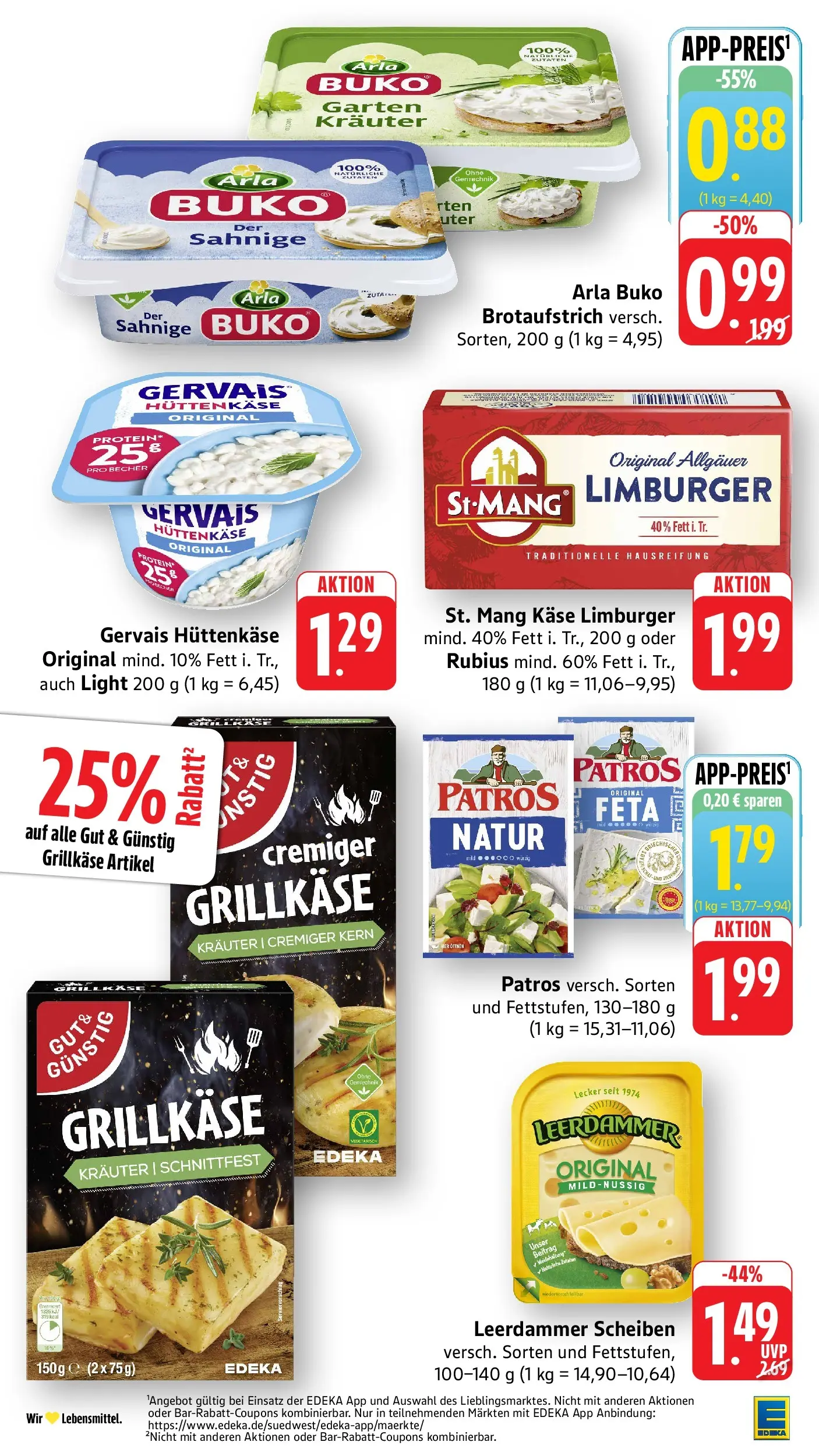 Edeka prospekt Mühlheim / Donau (ab 12.07.2026) » Angebote Online | Seite: 14 | Produkte: Feta, Käse, Leerdammer, Arla buko